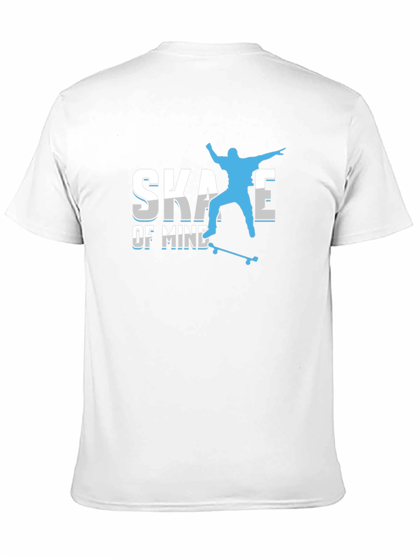 Skate of Mind Black Graphic Tee - Skateboarder Design