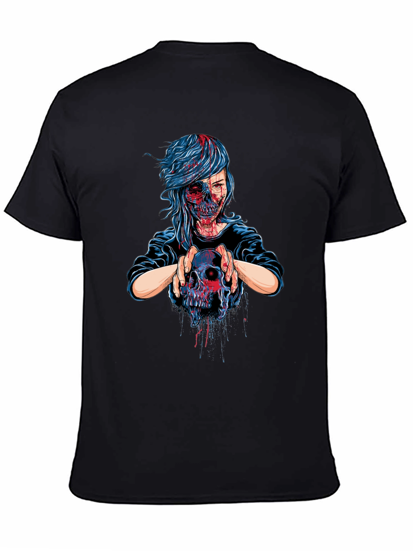 Zombie Girl Skull Graphic Tee