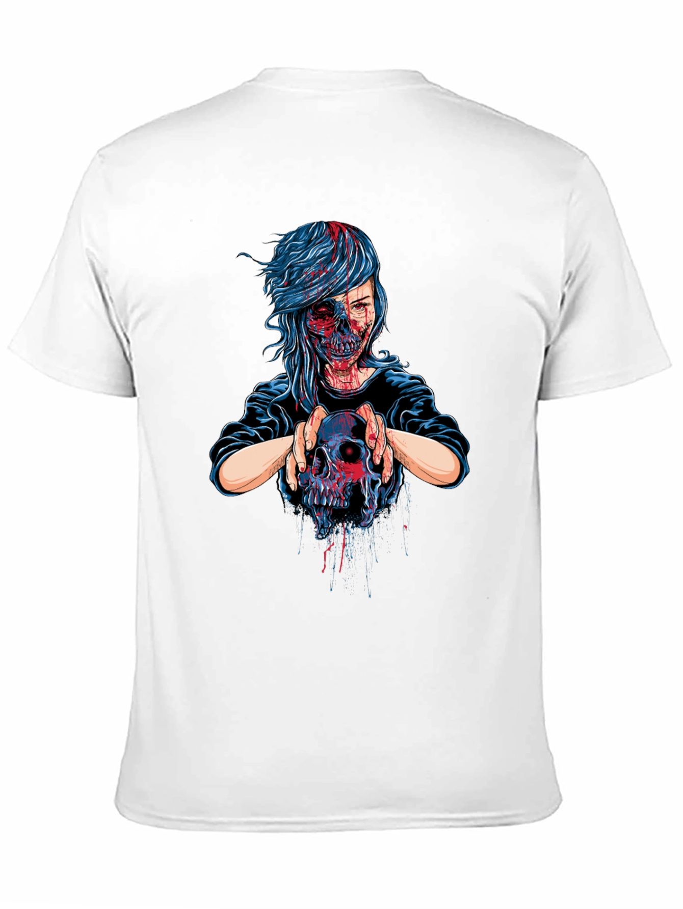 Zombie Girl Skull Graphic Tee