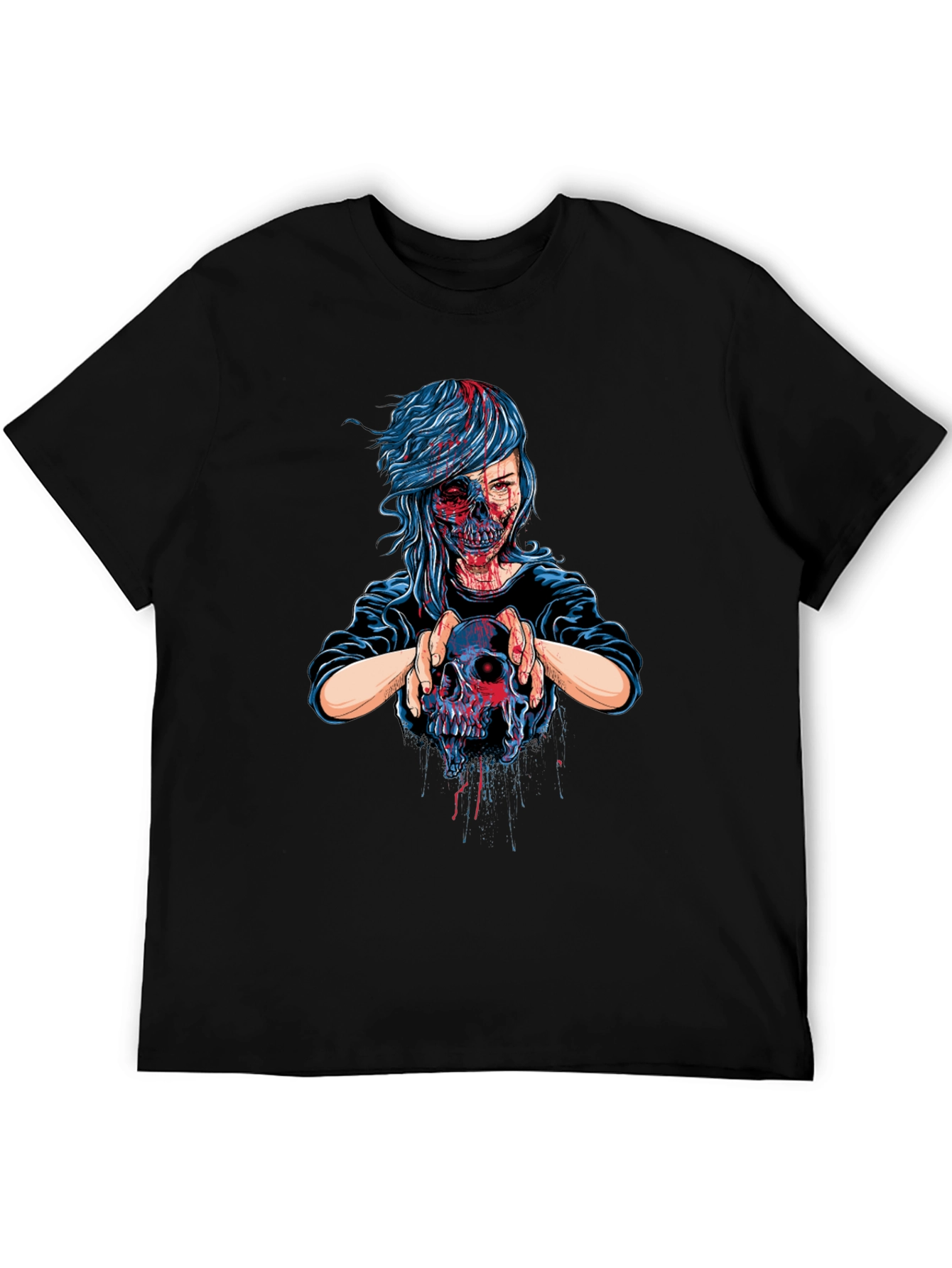 Zombie Girl Skull Graphic Tee