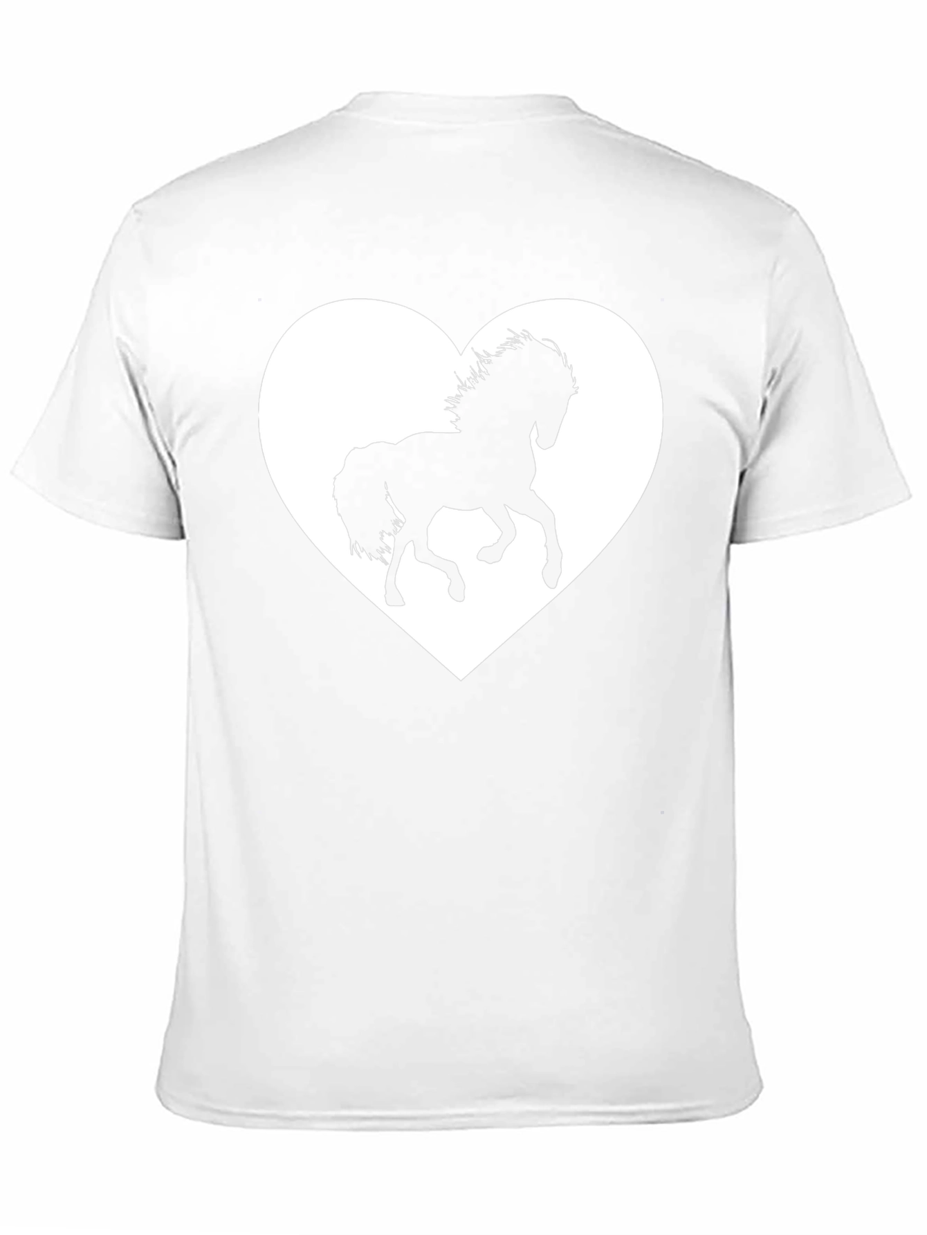 Black T-Shirt with Horse Heart Graphic