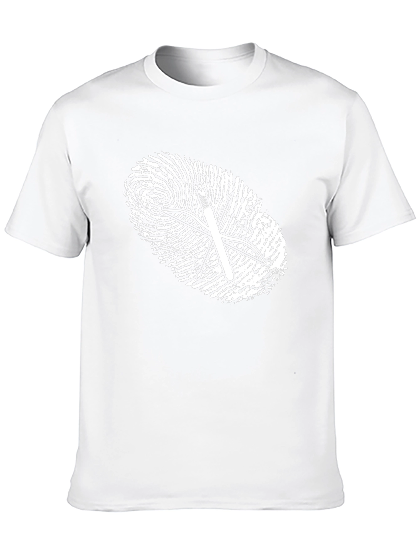 Archery Fingerprint Graphic Tee - Black Cotton Shirt