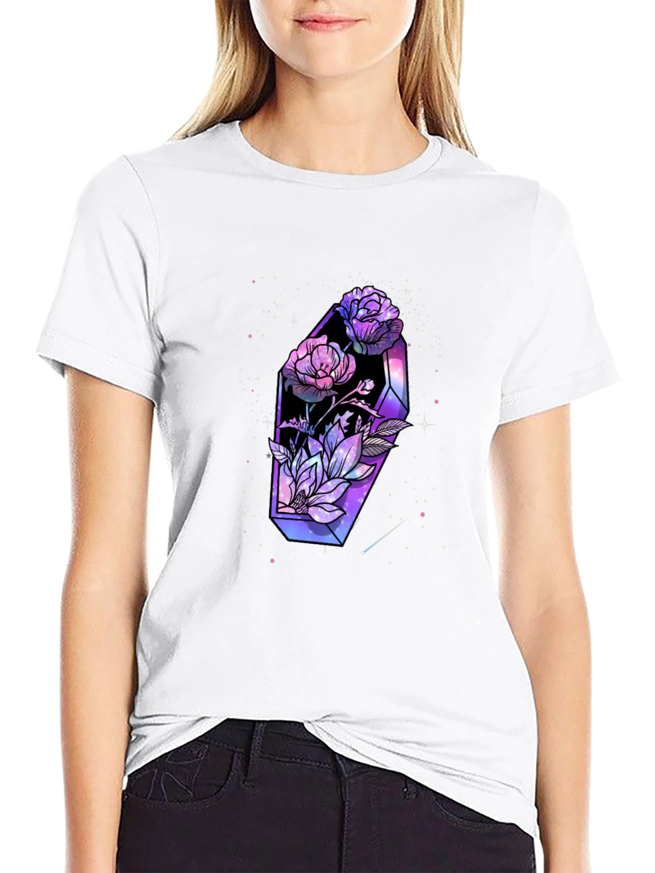 Floral Coffin Graphic Tee