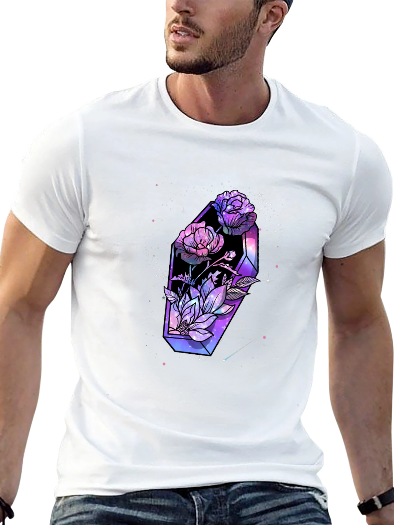 Floral Coffin Graphic Tee