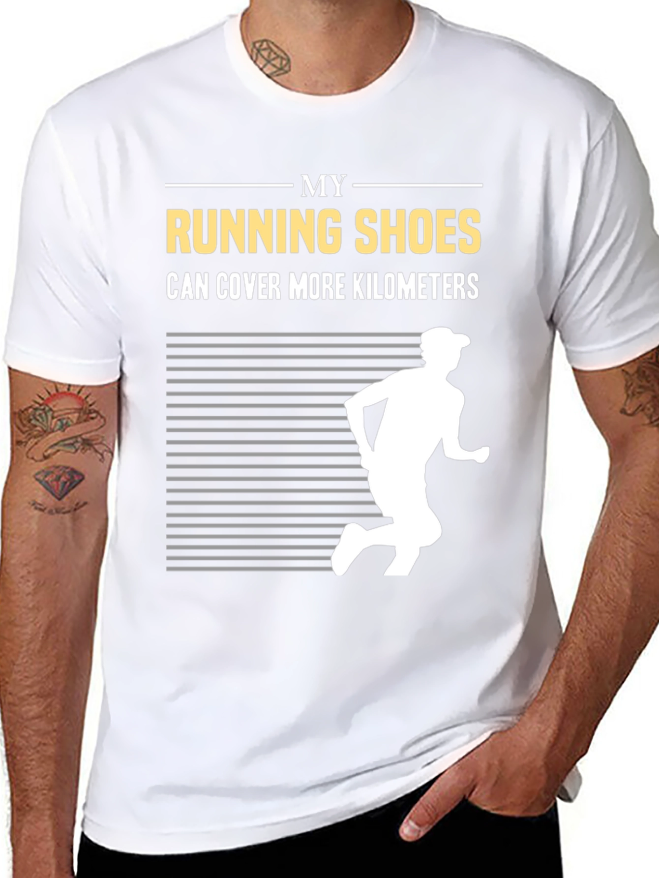 Running Shoes Kilometers Graphic Tee