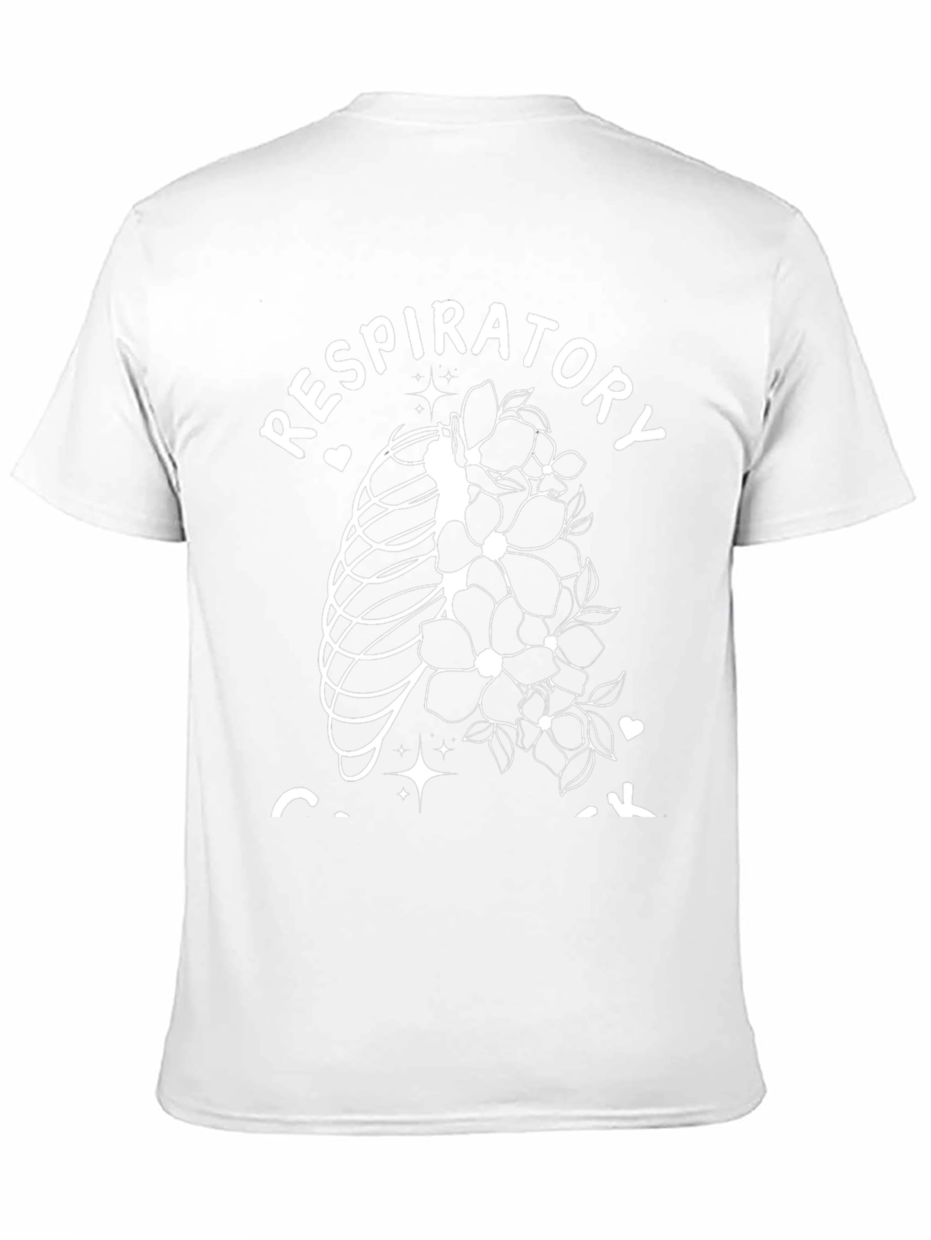 Respiratory Ribcage Floral Graphic T-Shirt
