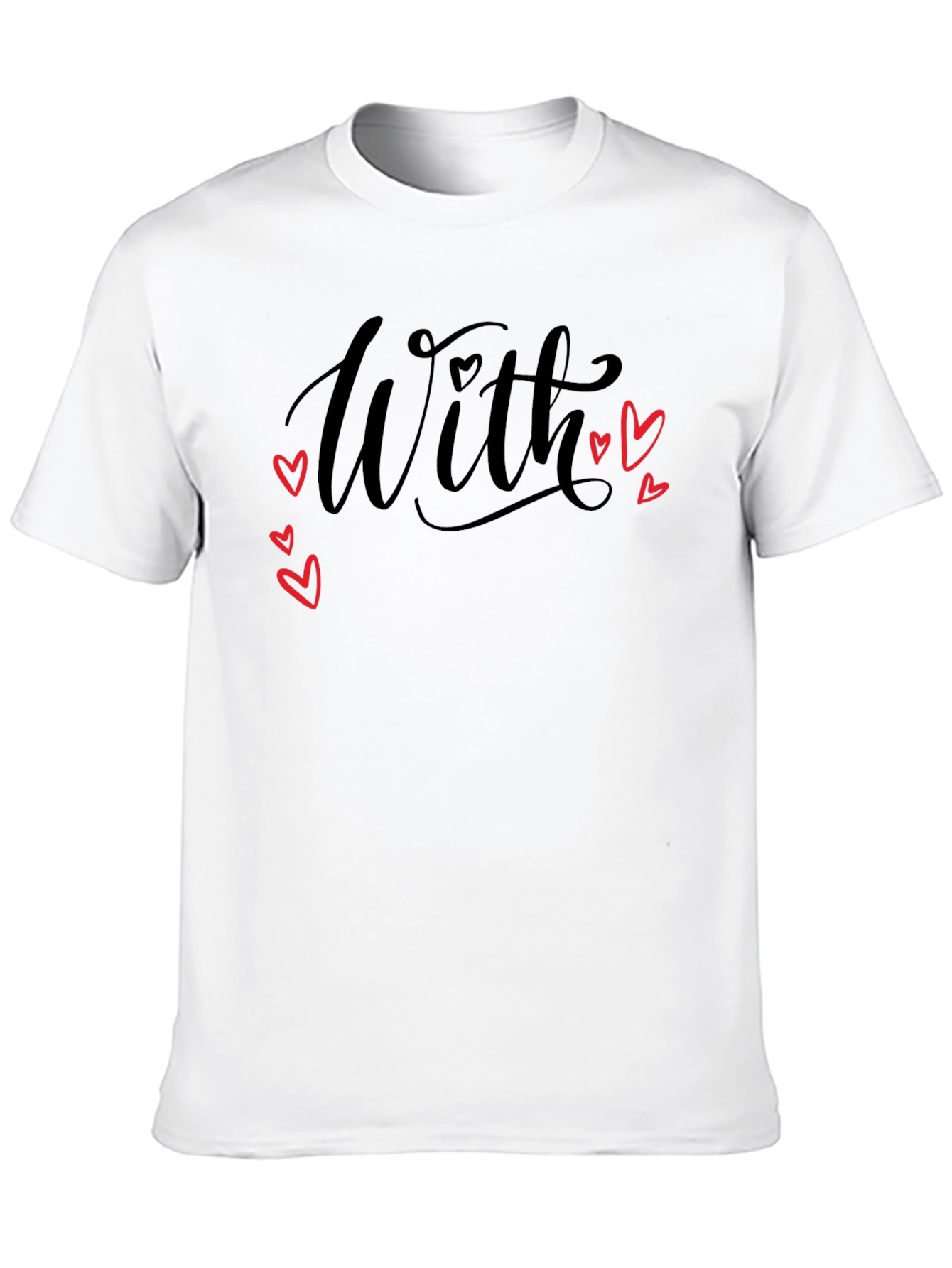With Love Graphic Print Black T-Shirt
