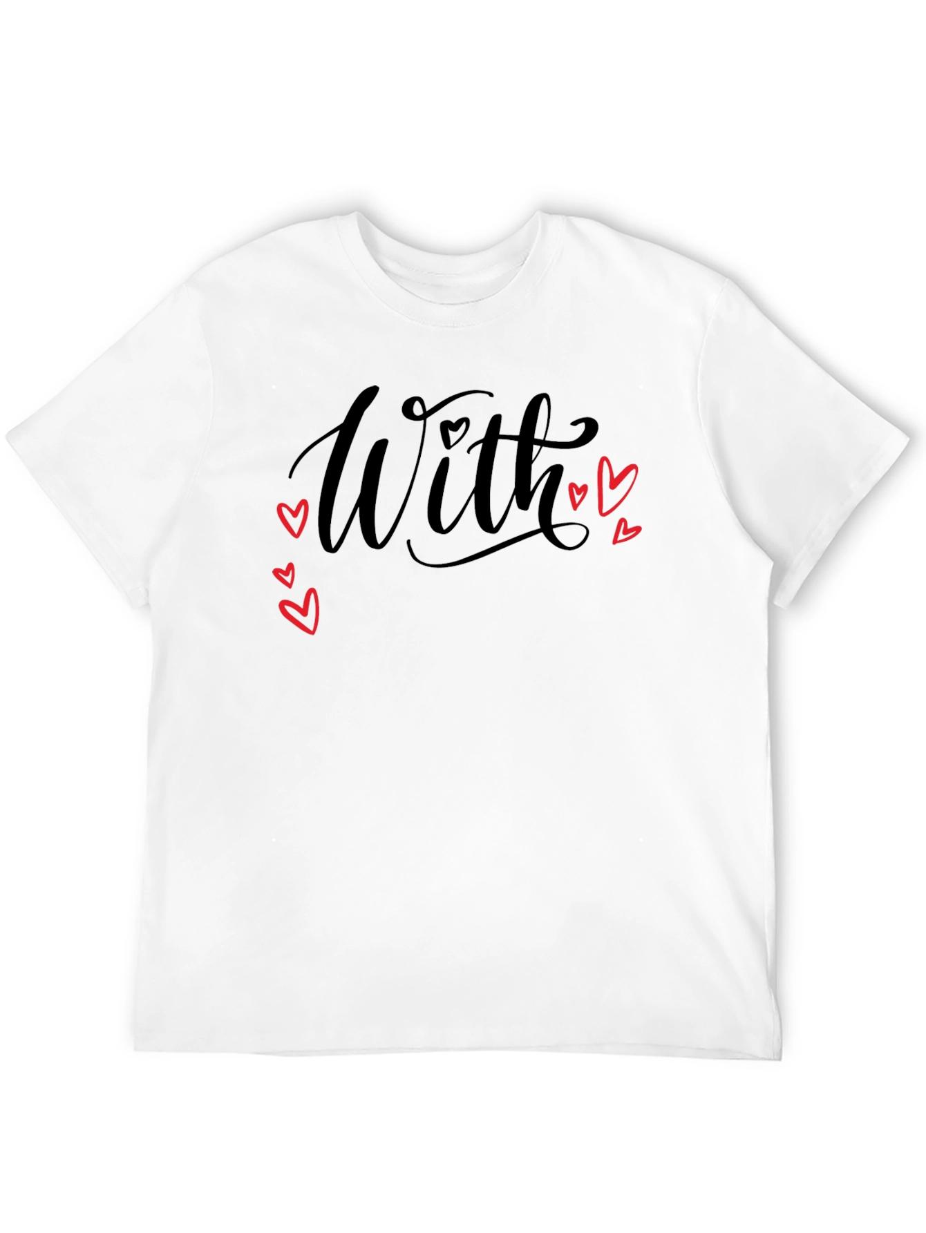 With Love Graphic Print Black T-Shirt