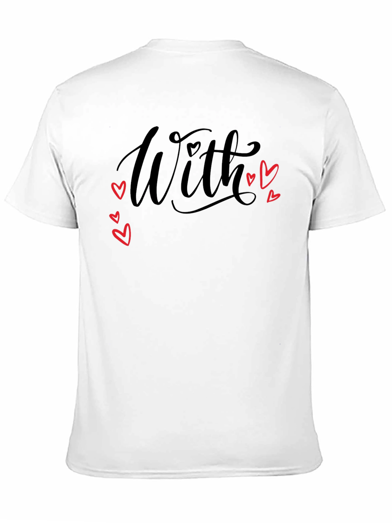 With Love Graphic Print Black T-Shirt