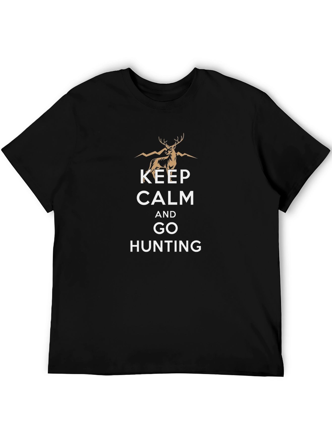 Keep Calm and Go Hunting Black T-Shirt