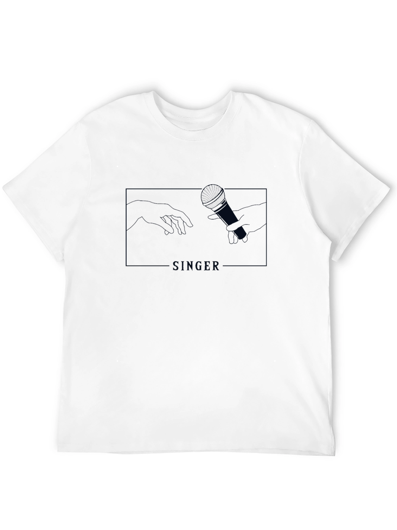 Singer Microphone Graphic Tee - Black