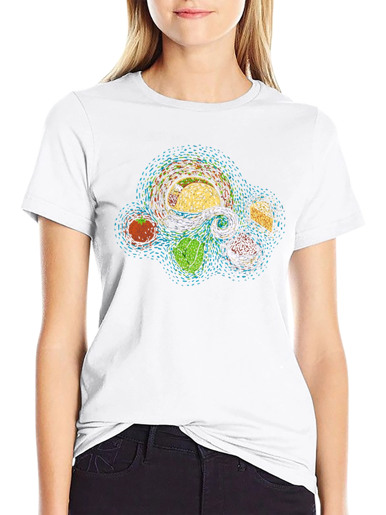 Taco Ingredients Art T-Shirt