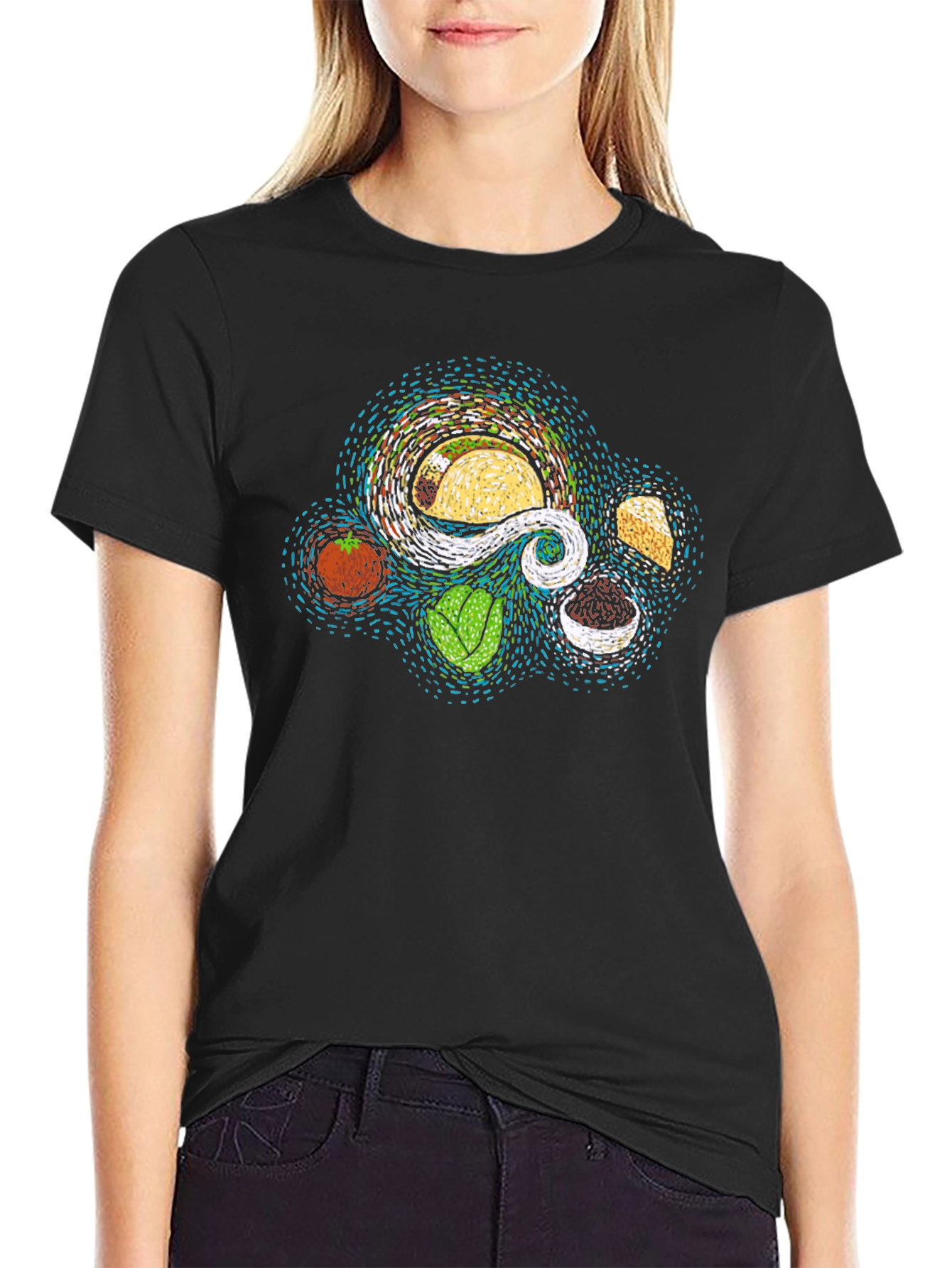 Taco Ingredients Art T-Shirt