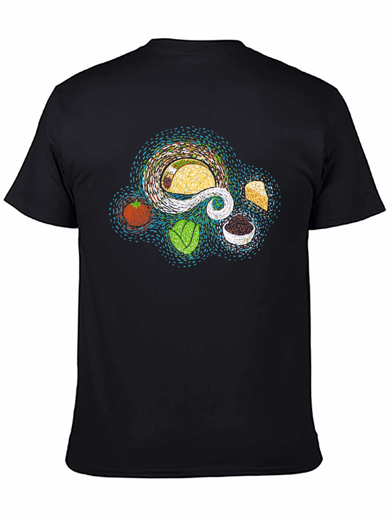 Taco Ingredients Art T-Shirt