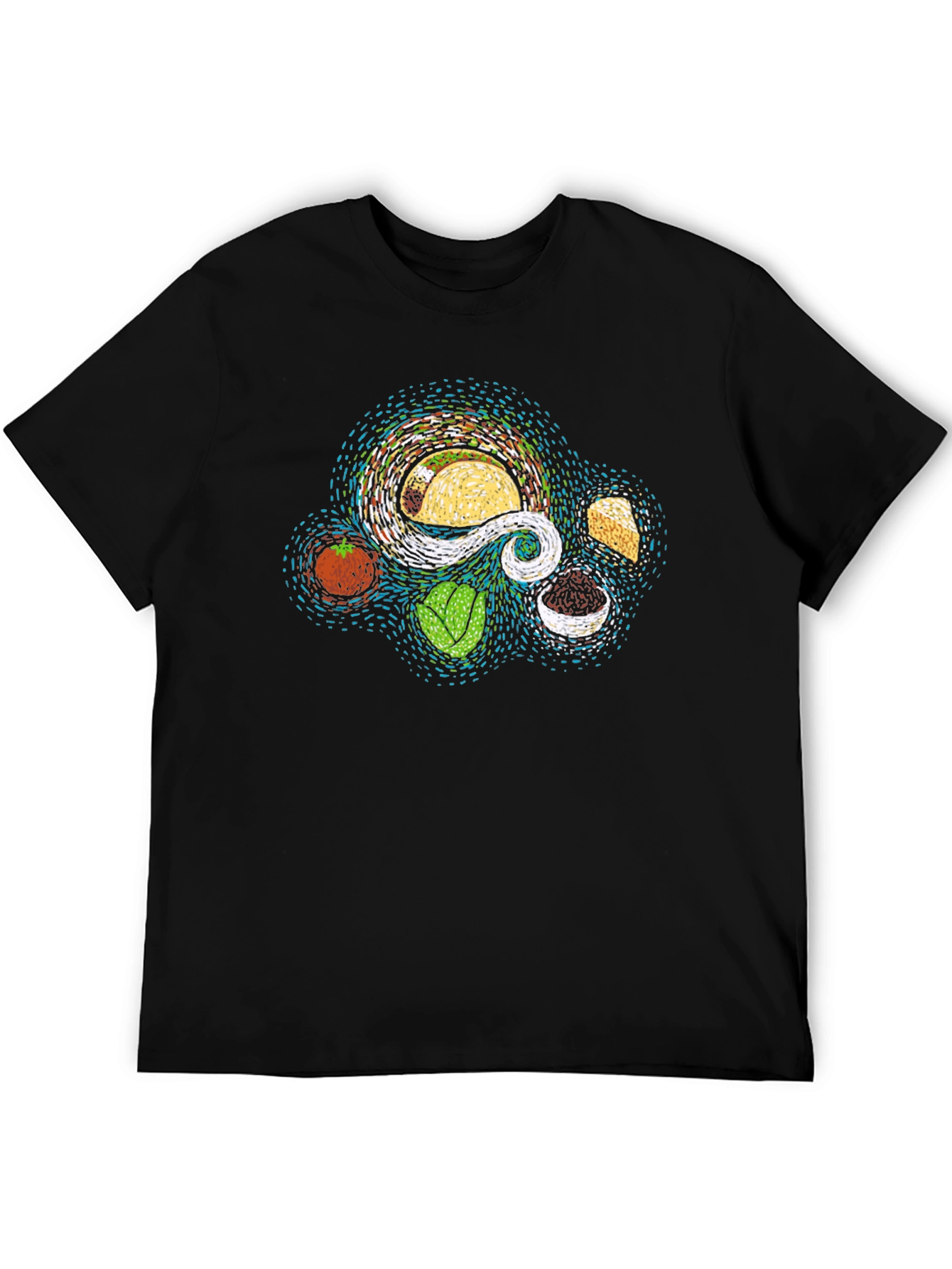 Taco Ingredients Art T-Shirt