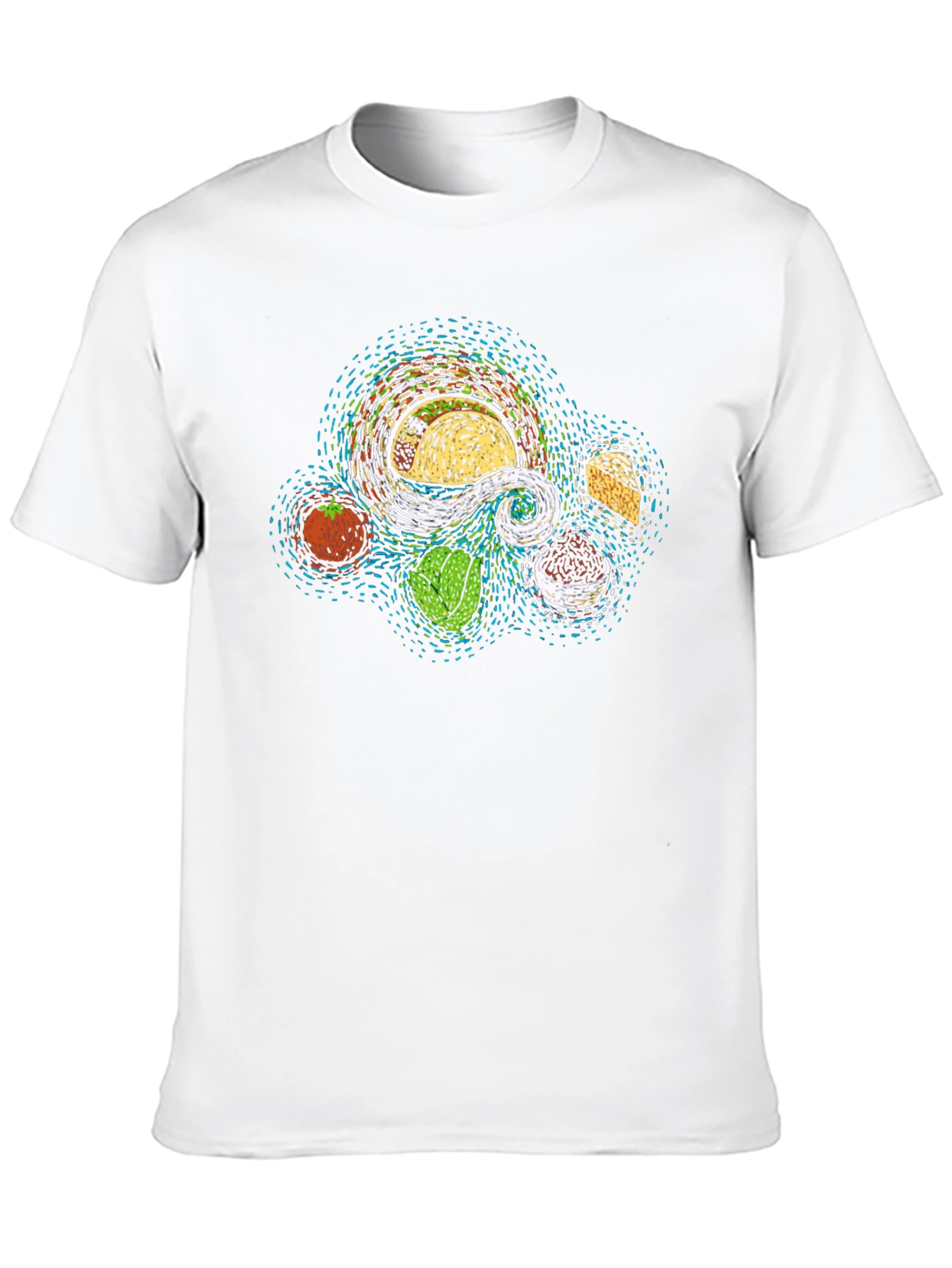 Taco Ingredients Art T-Shirt