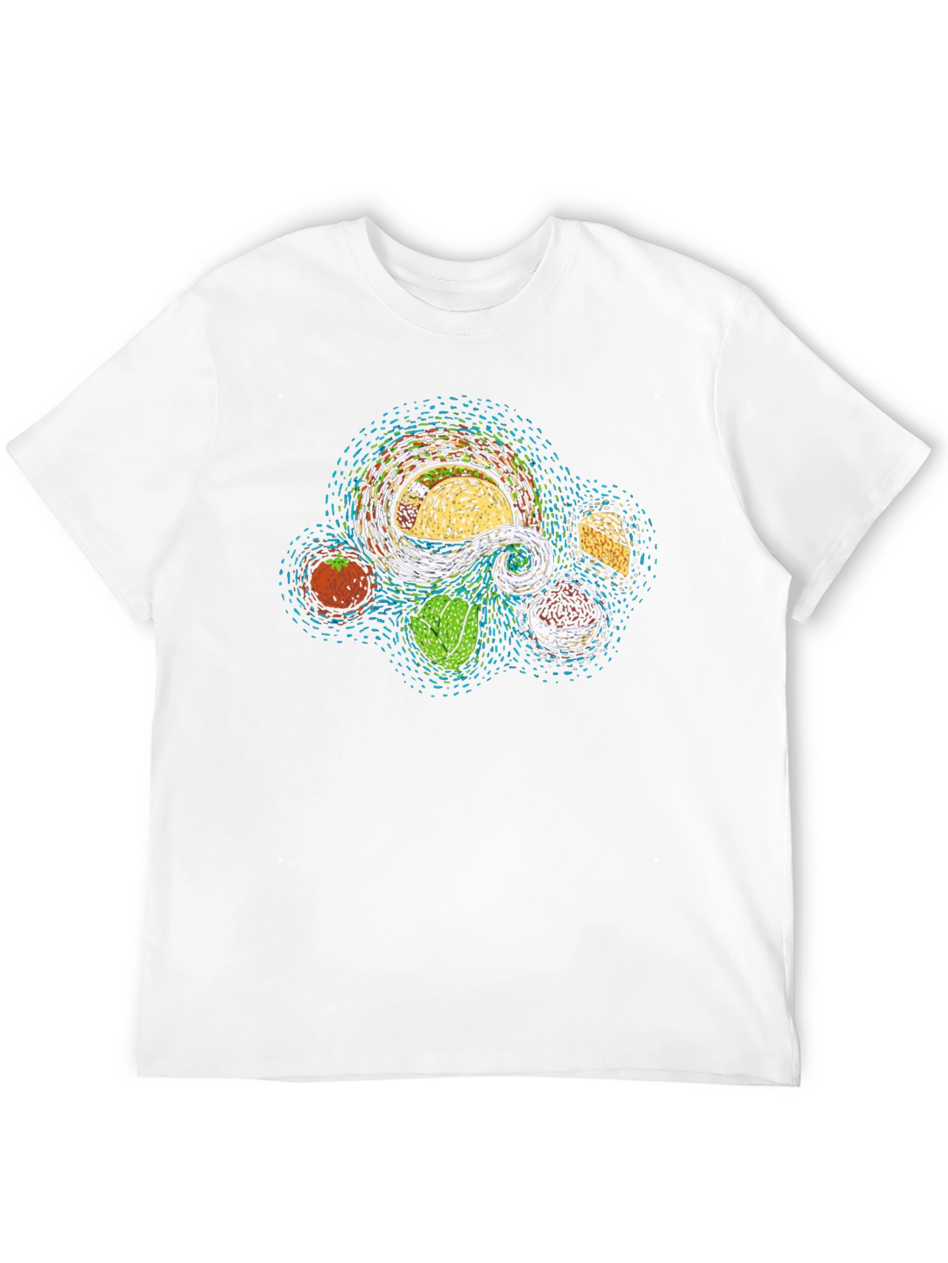 Taco Ingredients Art T-Shirt