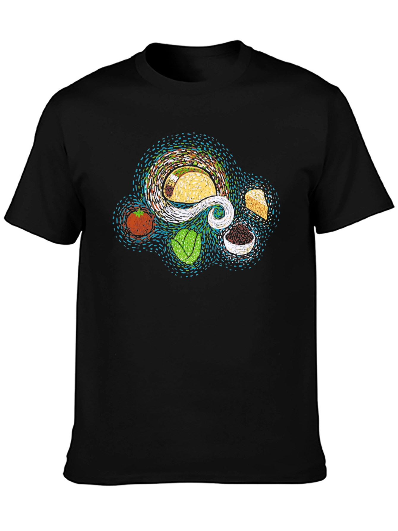 Taco Ingredients Art T-Shirt