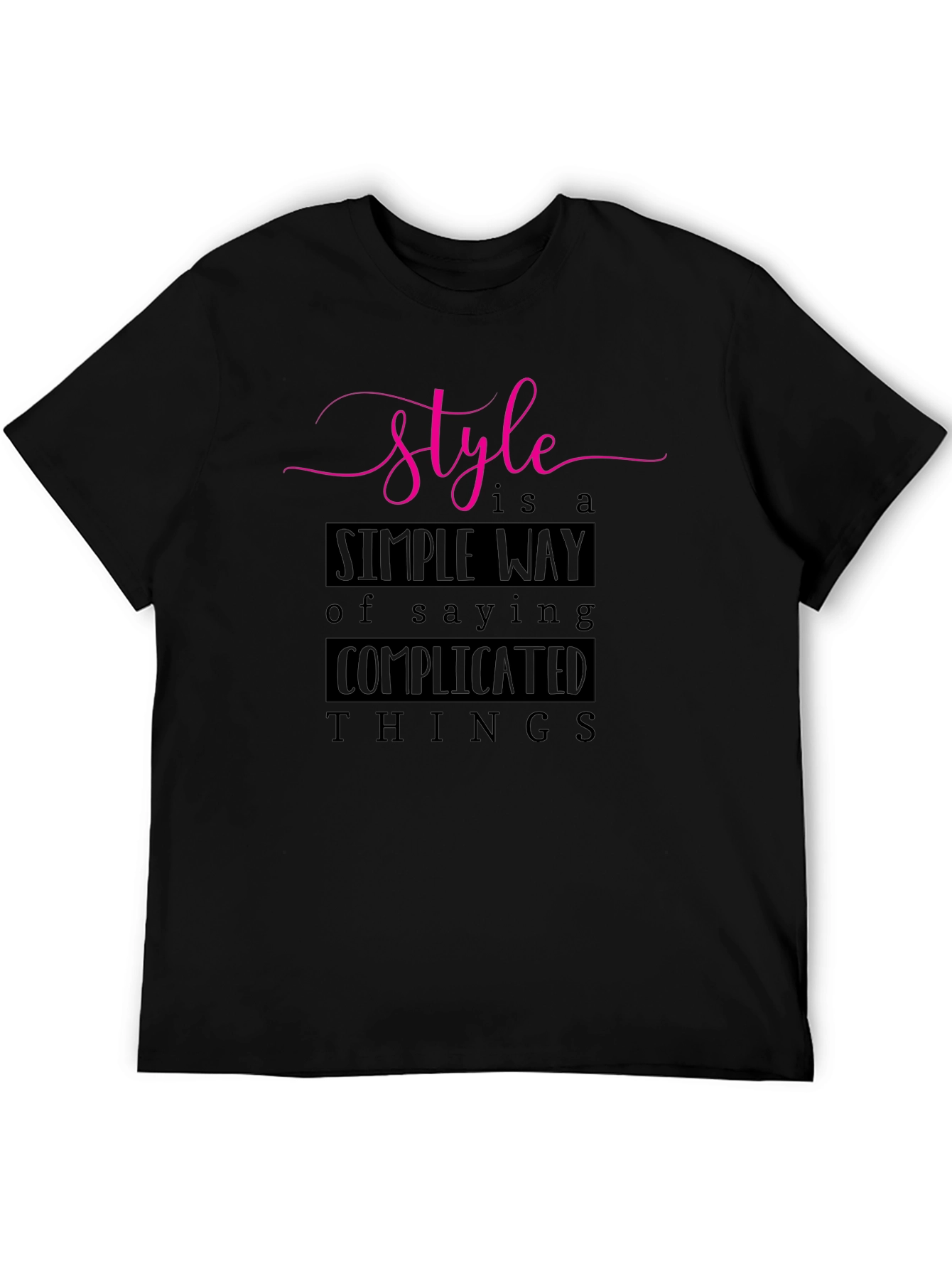 Stylish Black T-Shirt with Motivational Quote