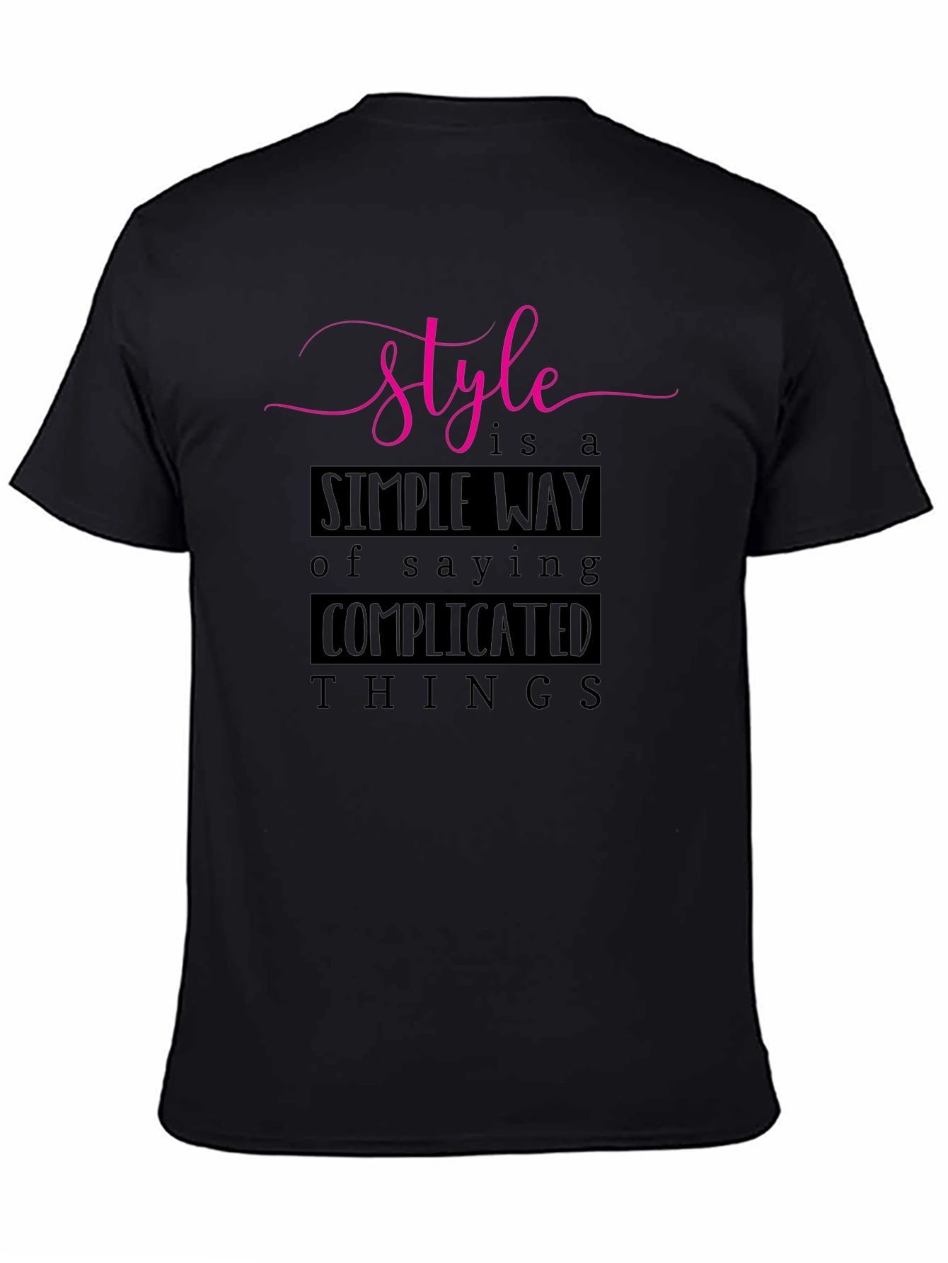 Stylish Black T-Shirt with Motivational Quote
