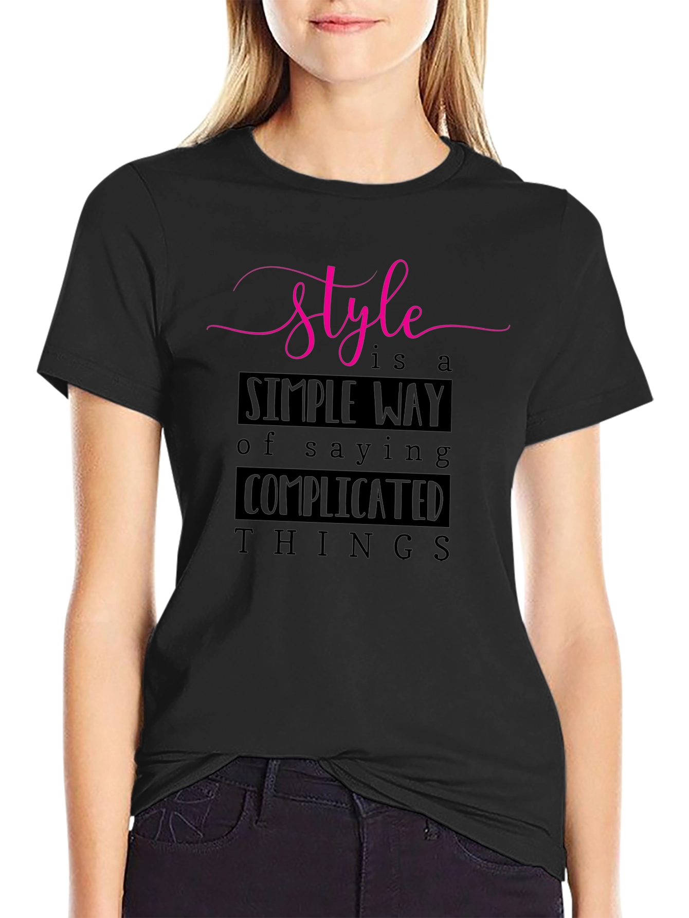 Stylish Black T-Shirt with Motivational Quote