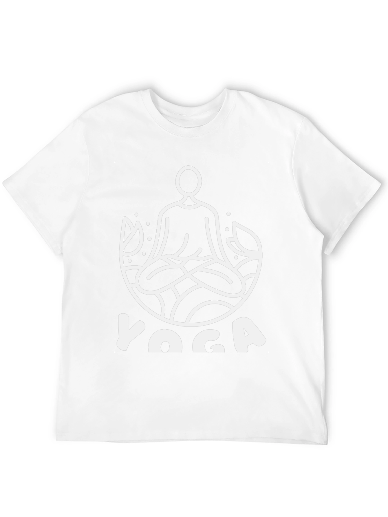 Yoga Graphic Print Tee - Black Cotton T-Shirt