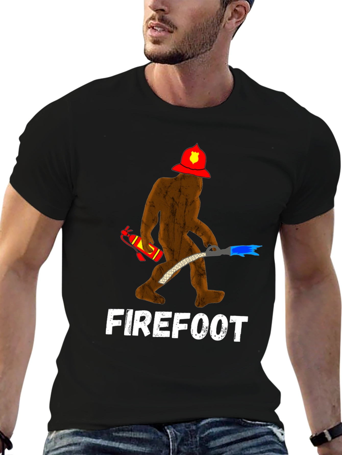 Firefoot Bigfoot Firefighter T-Shirt