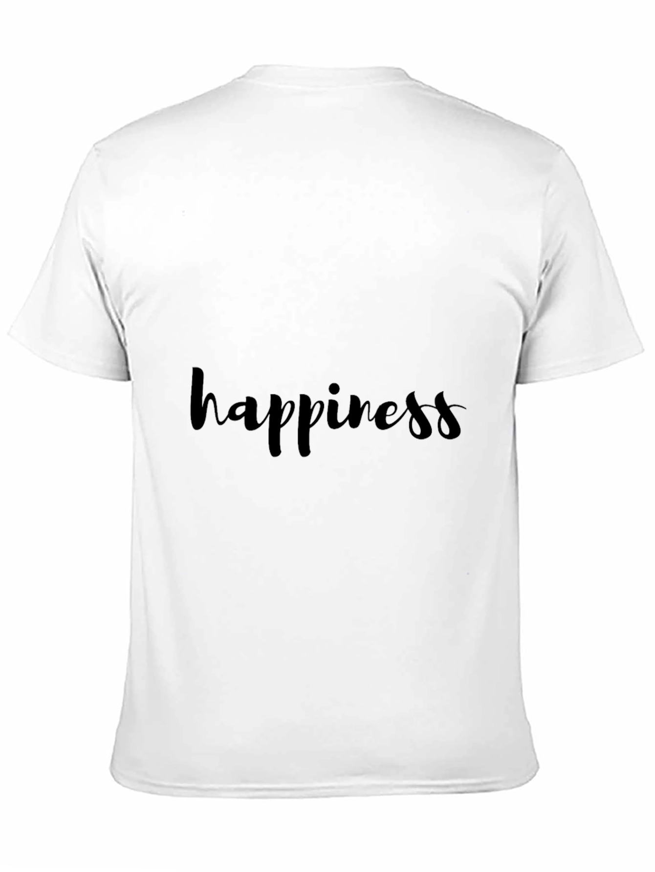 Happiness Graphic Tee - Unisex Black Cotton T-Shirt