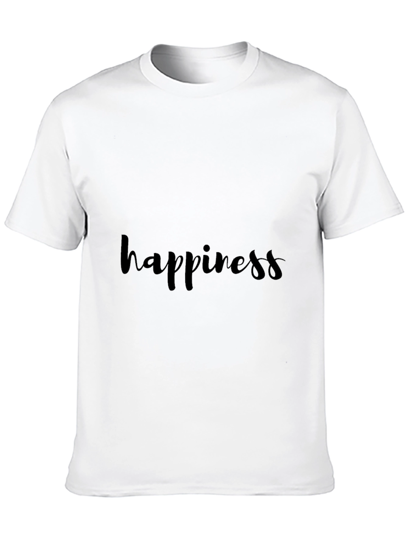 Happiness Graphic Tee - Unisex Black Cotton T-Shirt
