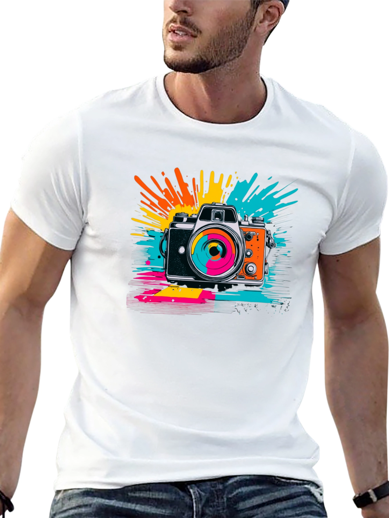 Retro Camera Graphic Tee - Stylish & Unique