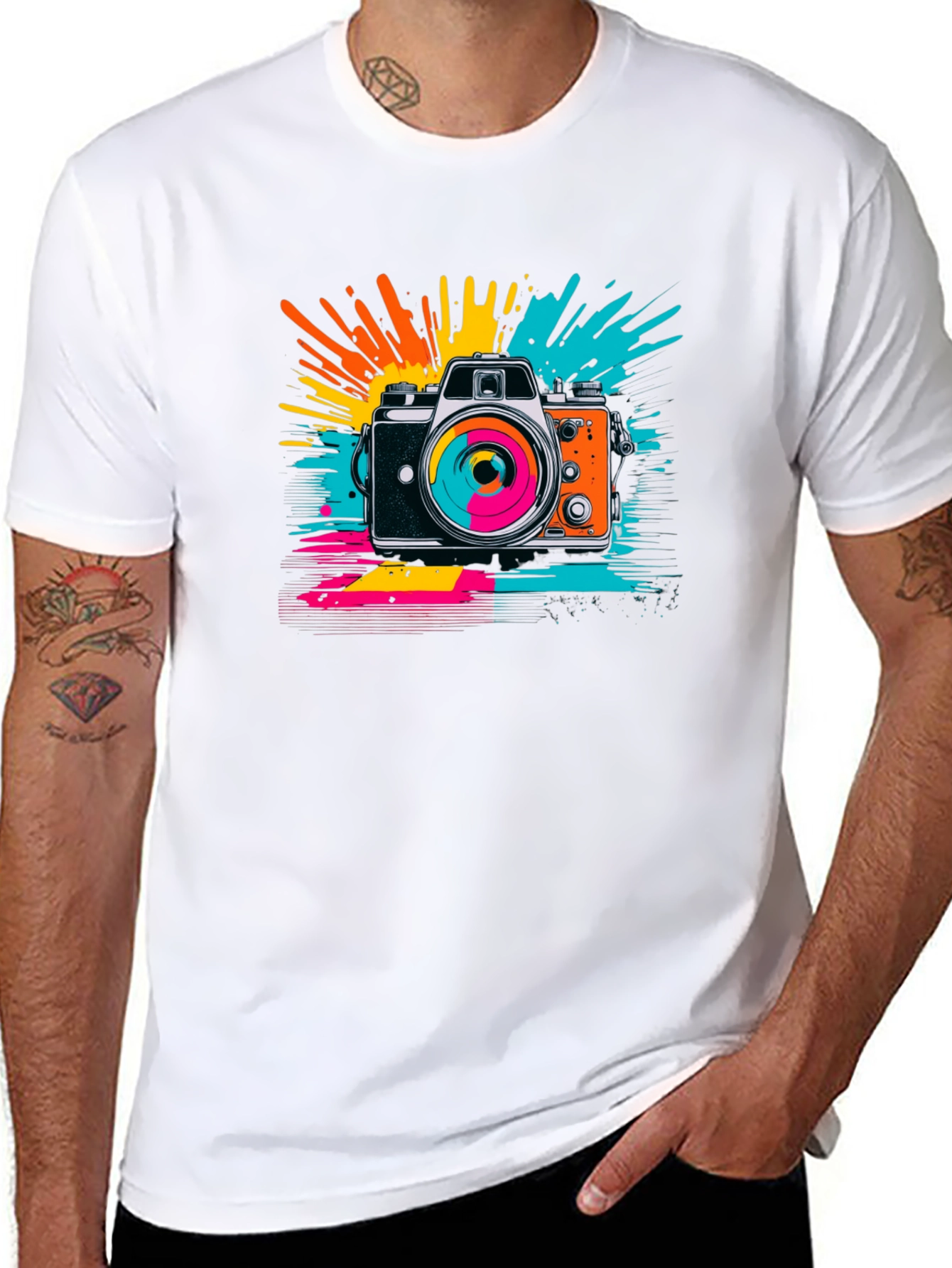 Retro Camera Graphic Tee - Stylish & Unique