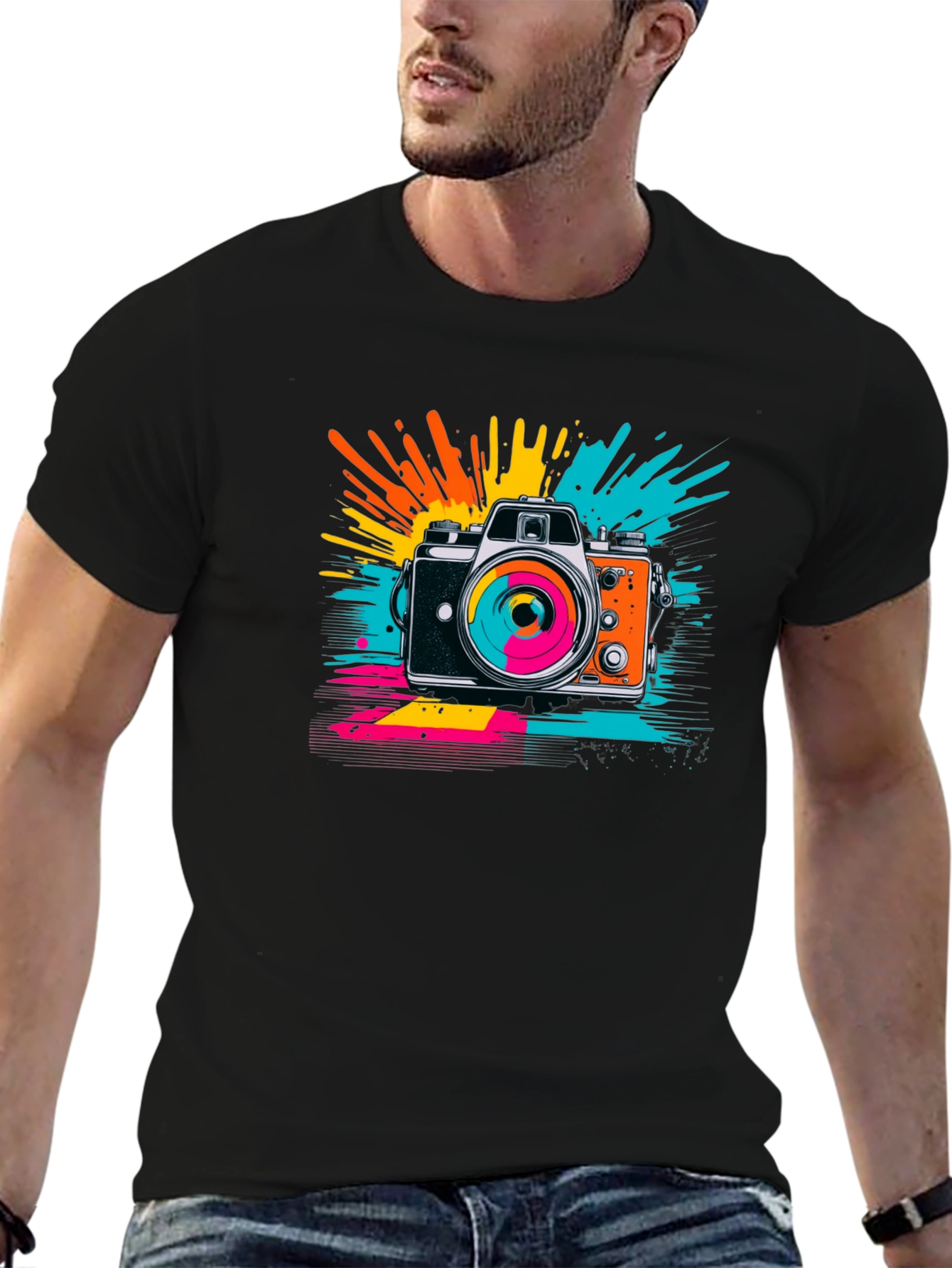 Retro Camera Graphic Tee - Stylish & Unique
