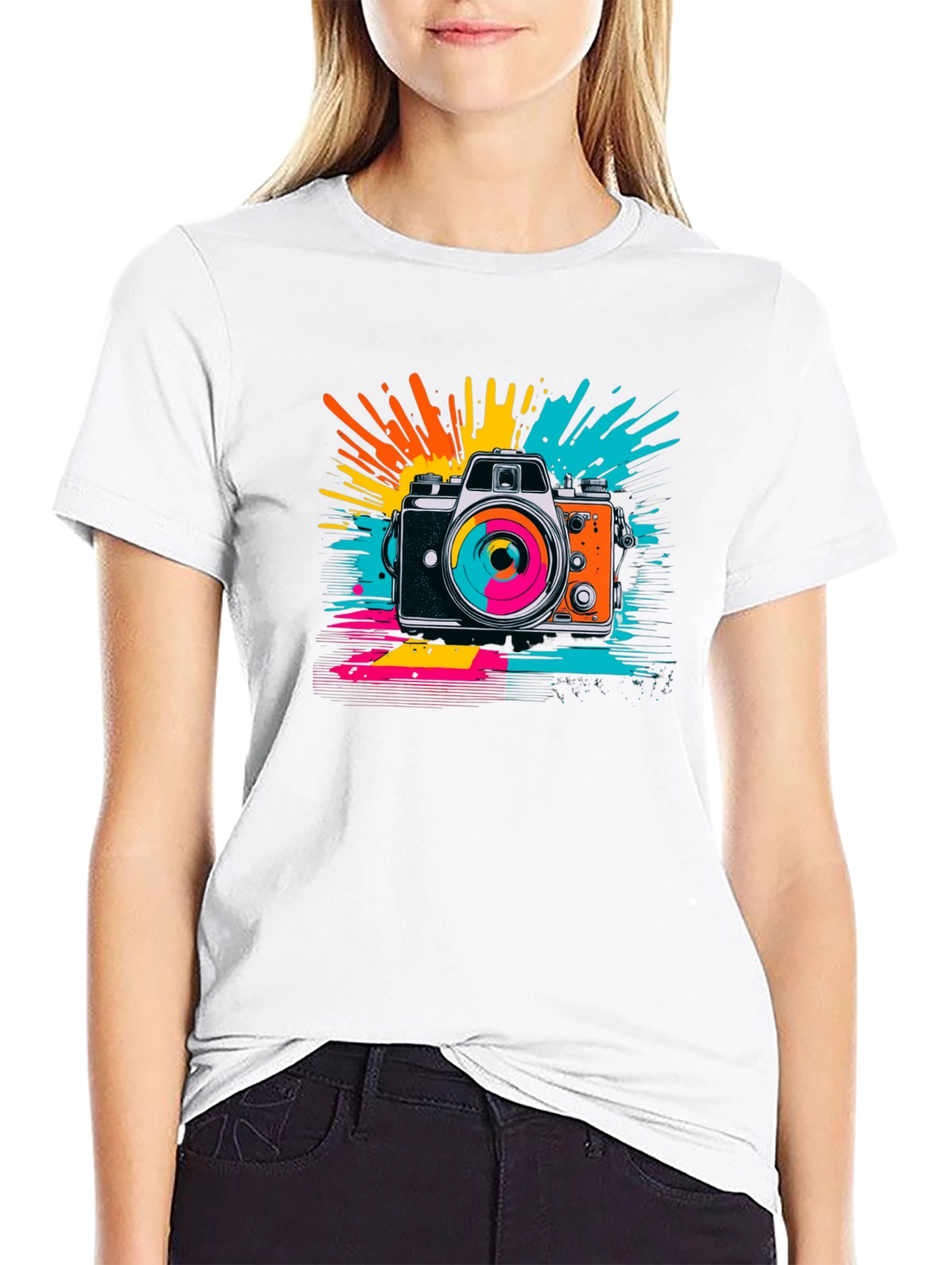 Retro Camera Graphic Tee - Stylish & Unique
