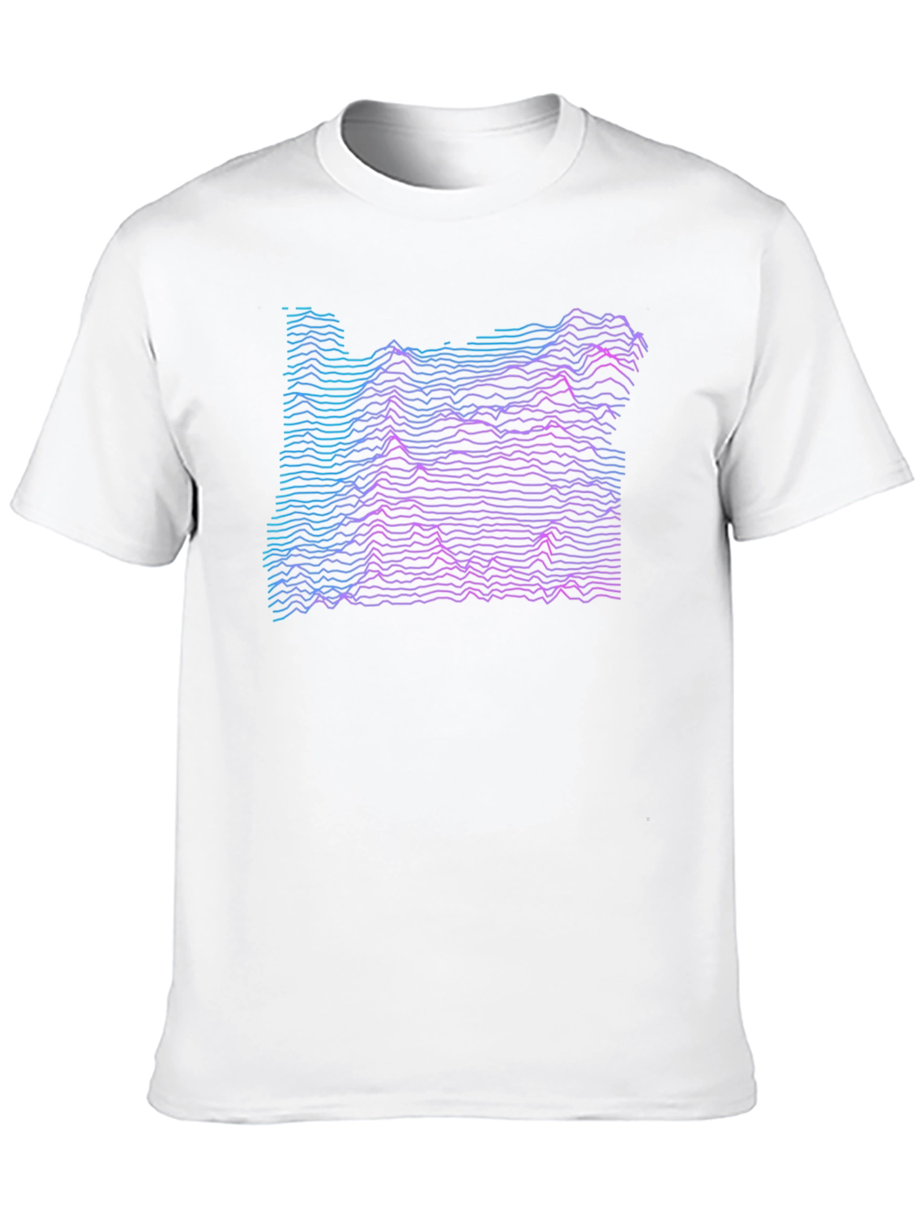 Oregon Topographic T-Shirt - Black Graphic Tee