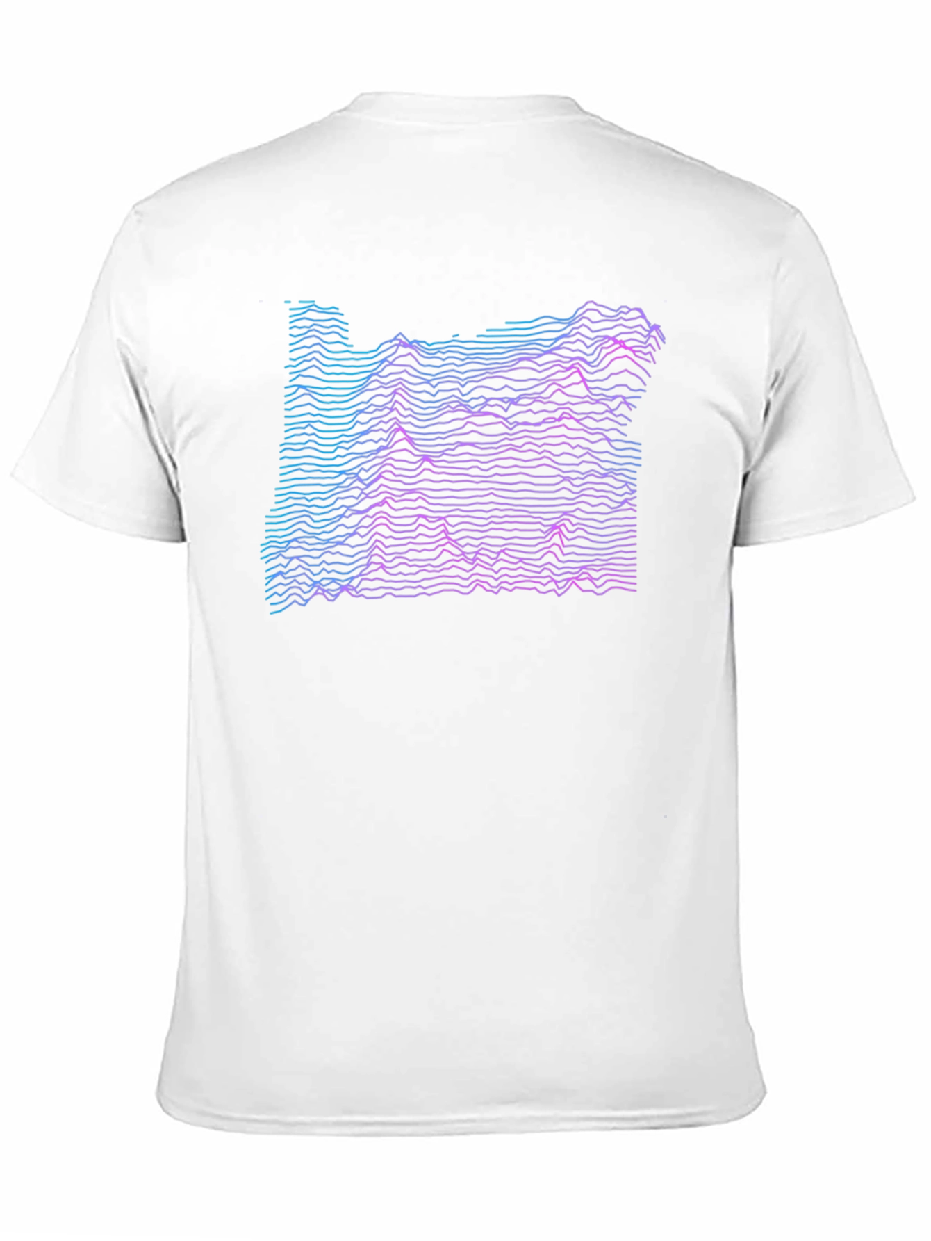 Oregon Topographic T-Shirt - Black Graphic Tee