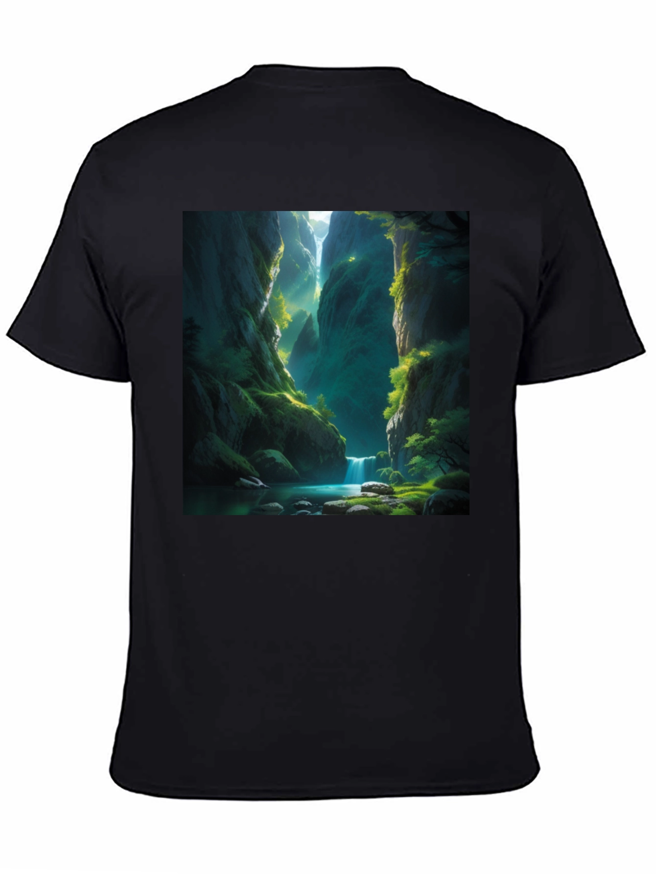 Natures Path Tee: Black Graphic T-Shirt