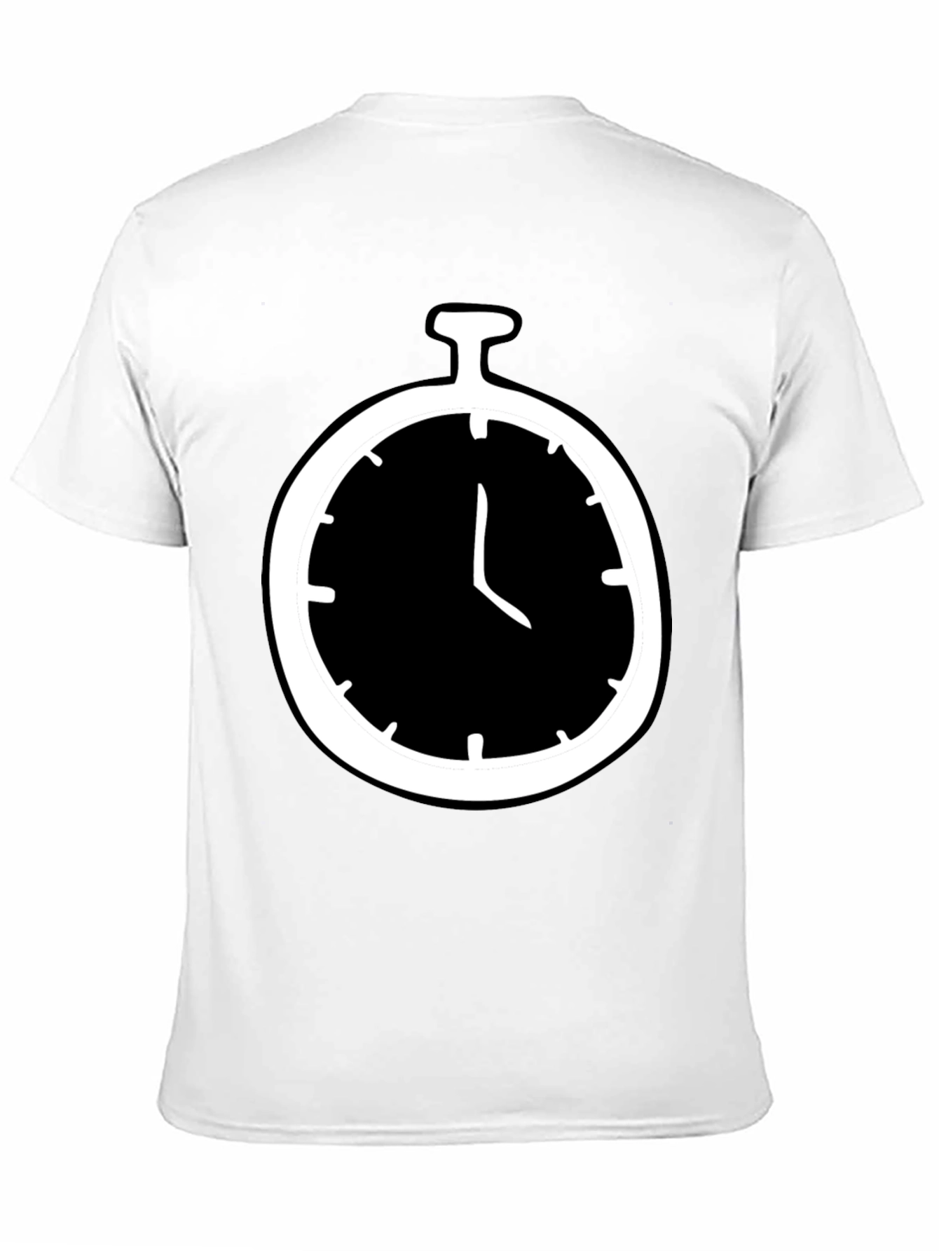 Stopwatch Graphic Tee - Mens Black Cotton T-Shirt