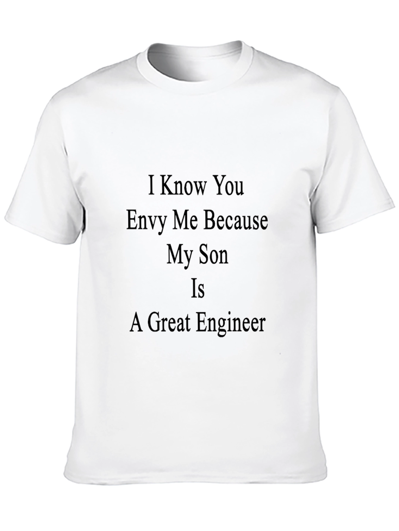 Proud Parent Black T-Shirt - Engineer Son