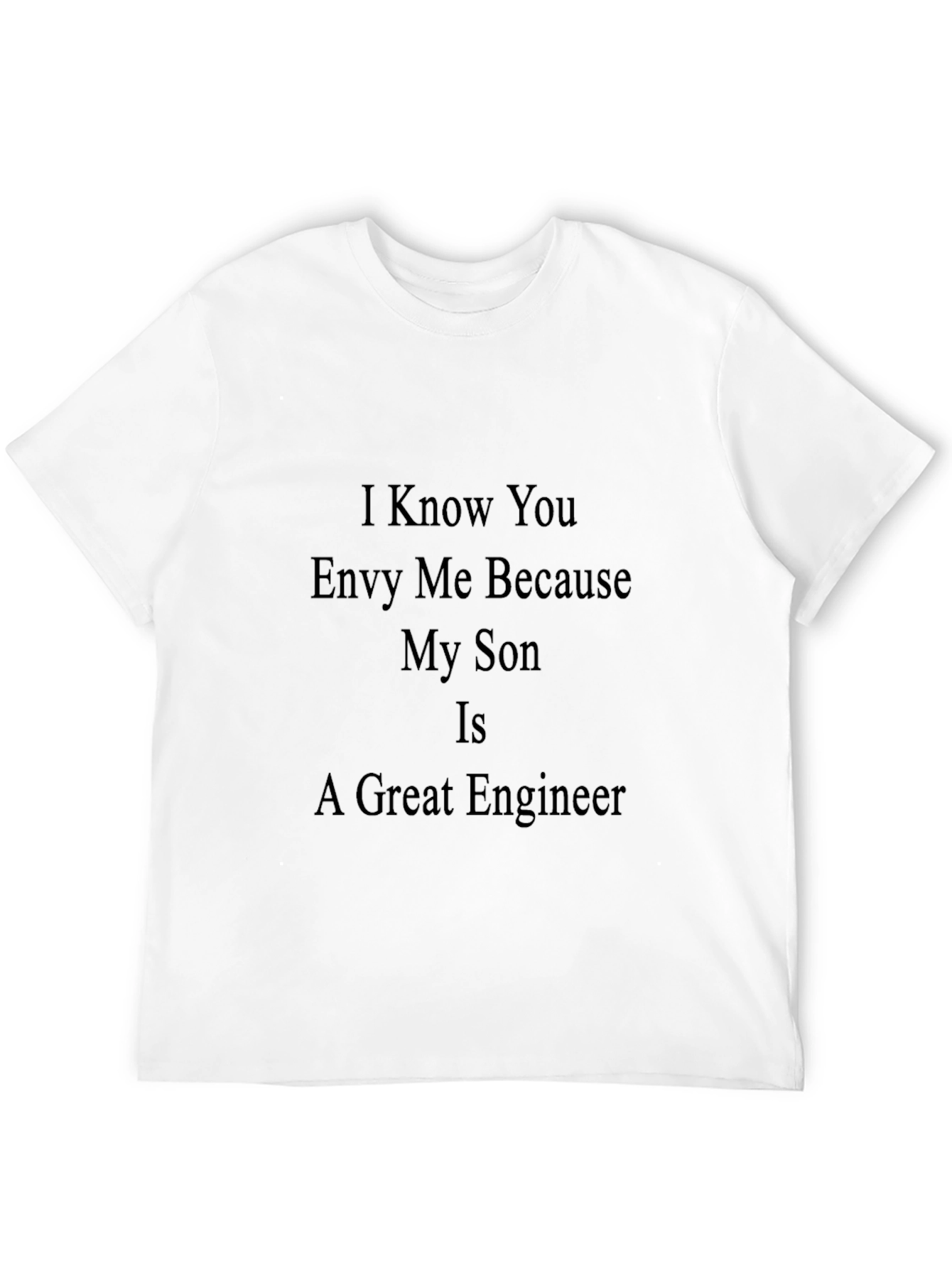 Proud Parent Black T-Shirt - Engineer Son