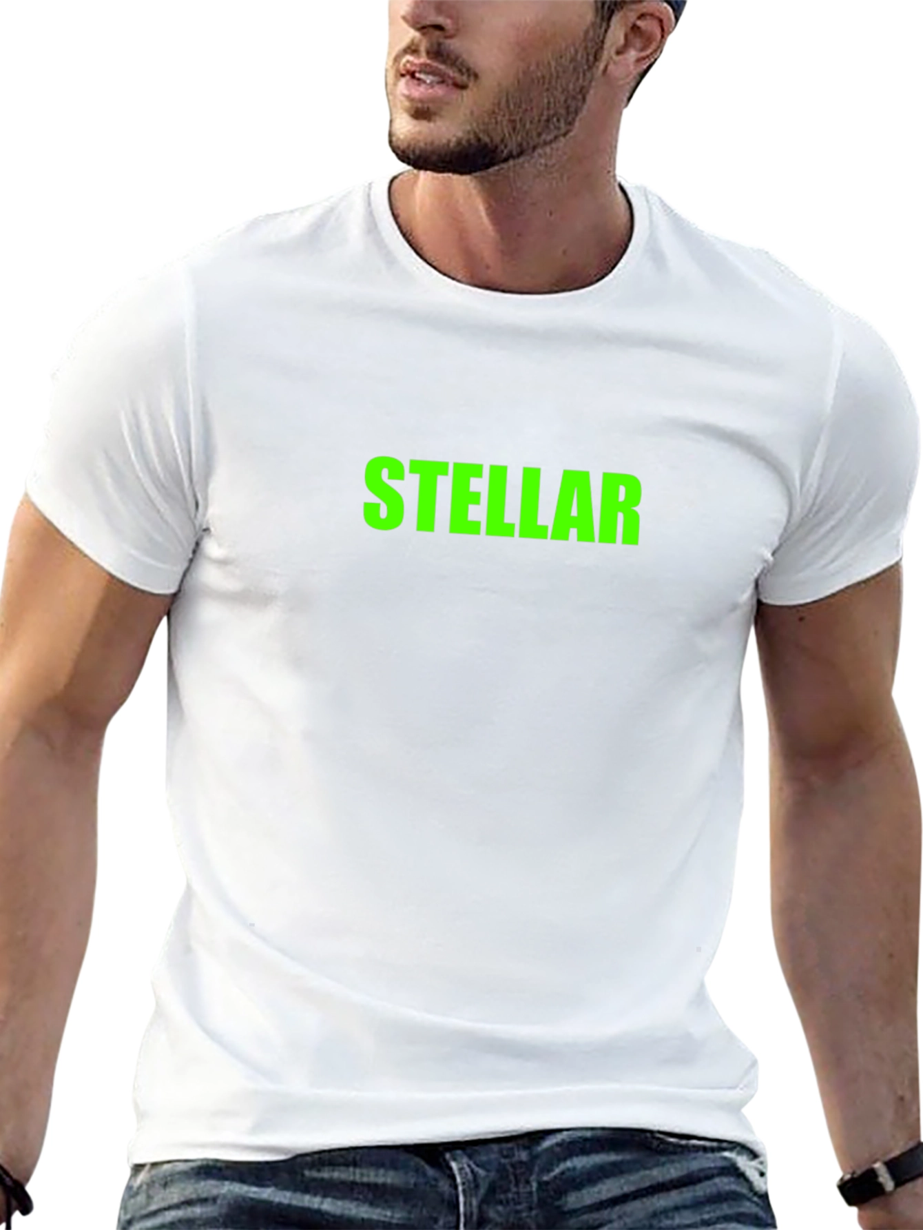 Stellar Graphic Tee - Mens Black Cotton T-Shirt