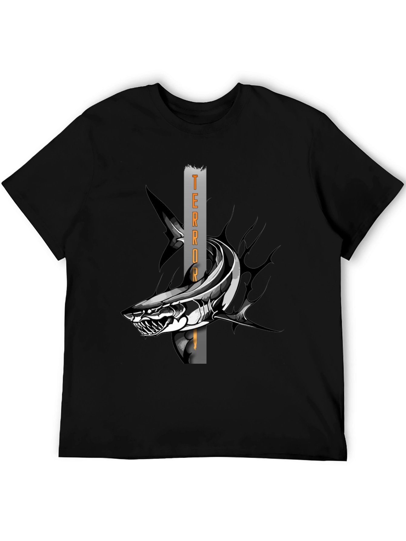 Terror Shark Graphic T-Shirt - Black