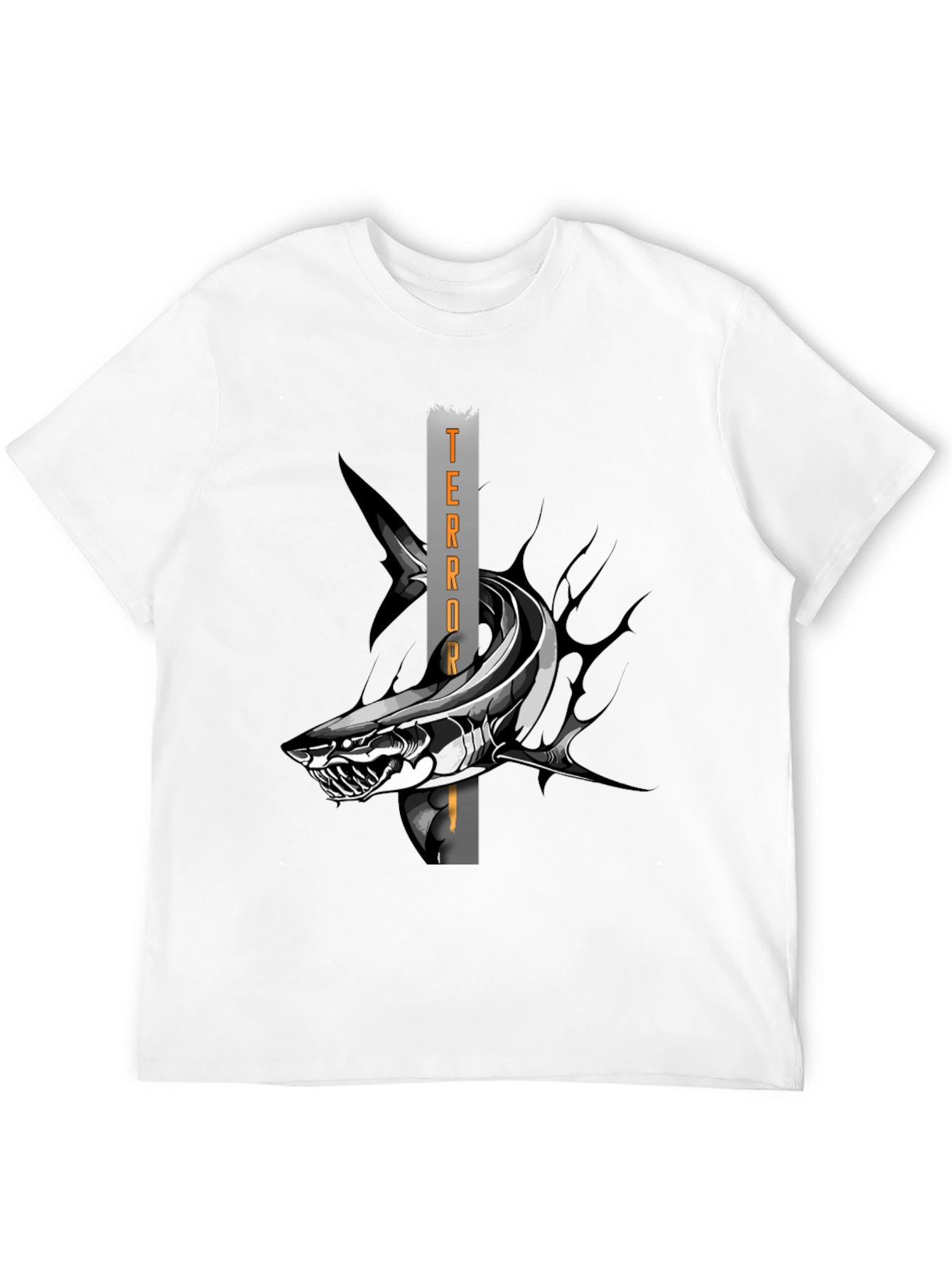 Terror Shark Graphic T-Shirt - Black