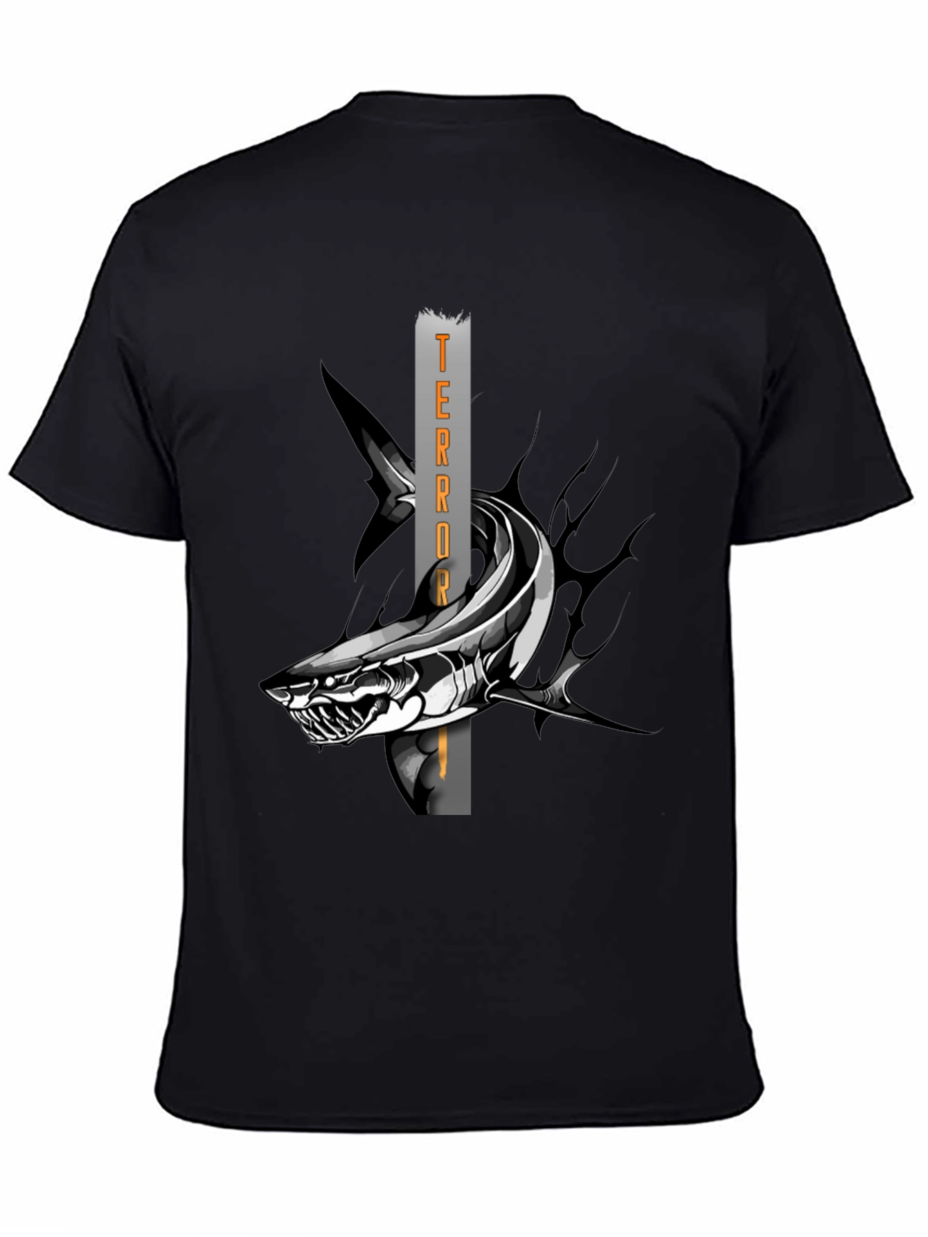 Terror Shark Graphic T-Shirt - Black