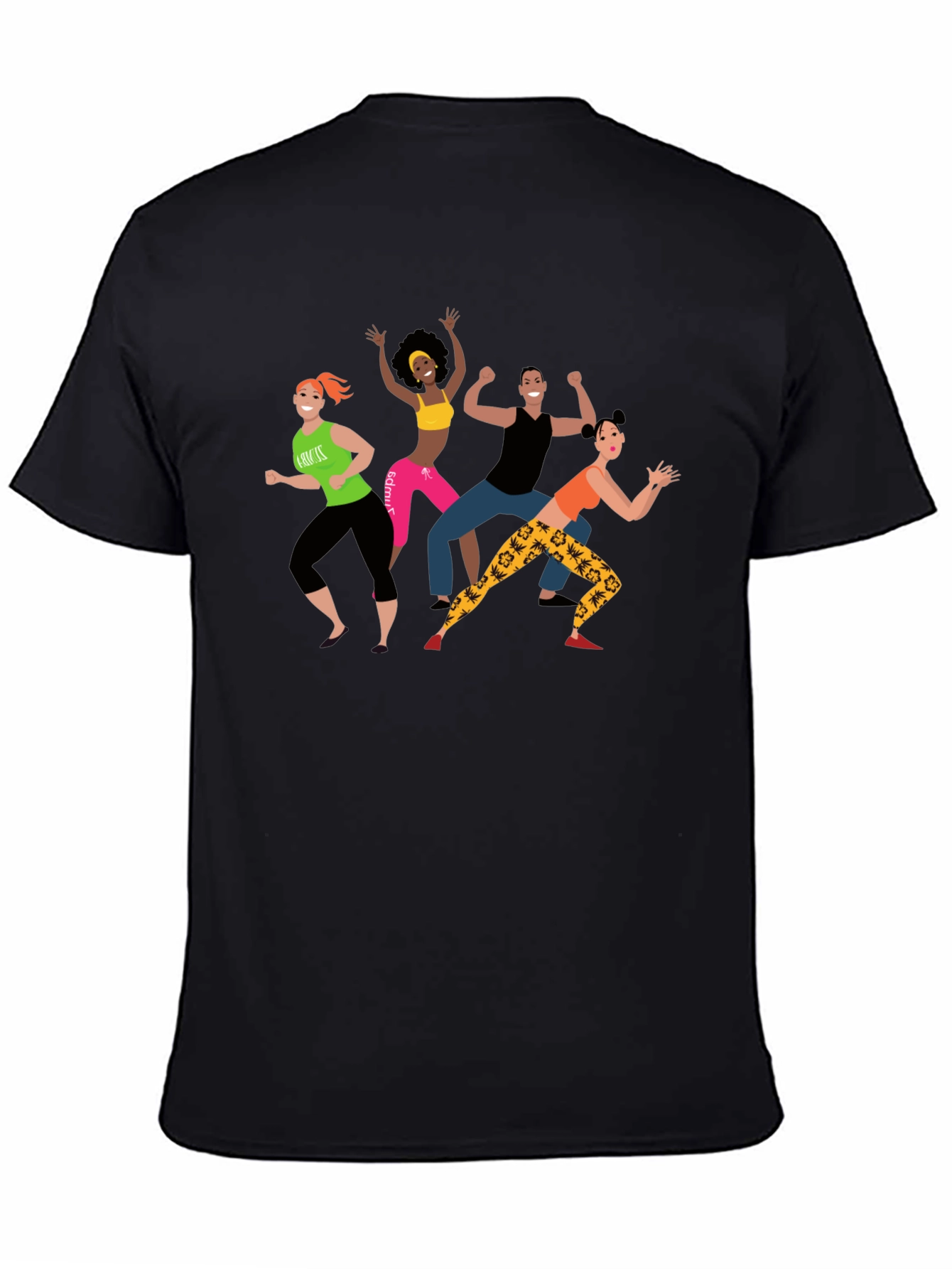 Fun Dance Group Graphic Black T-Shirt