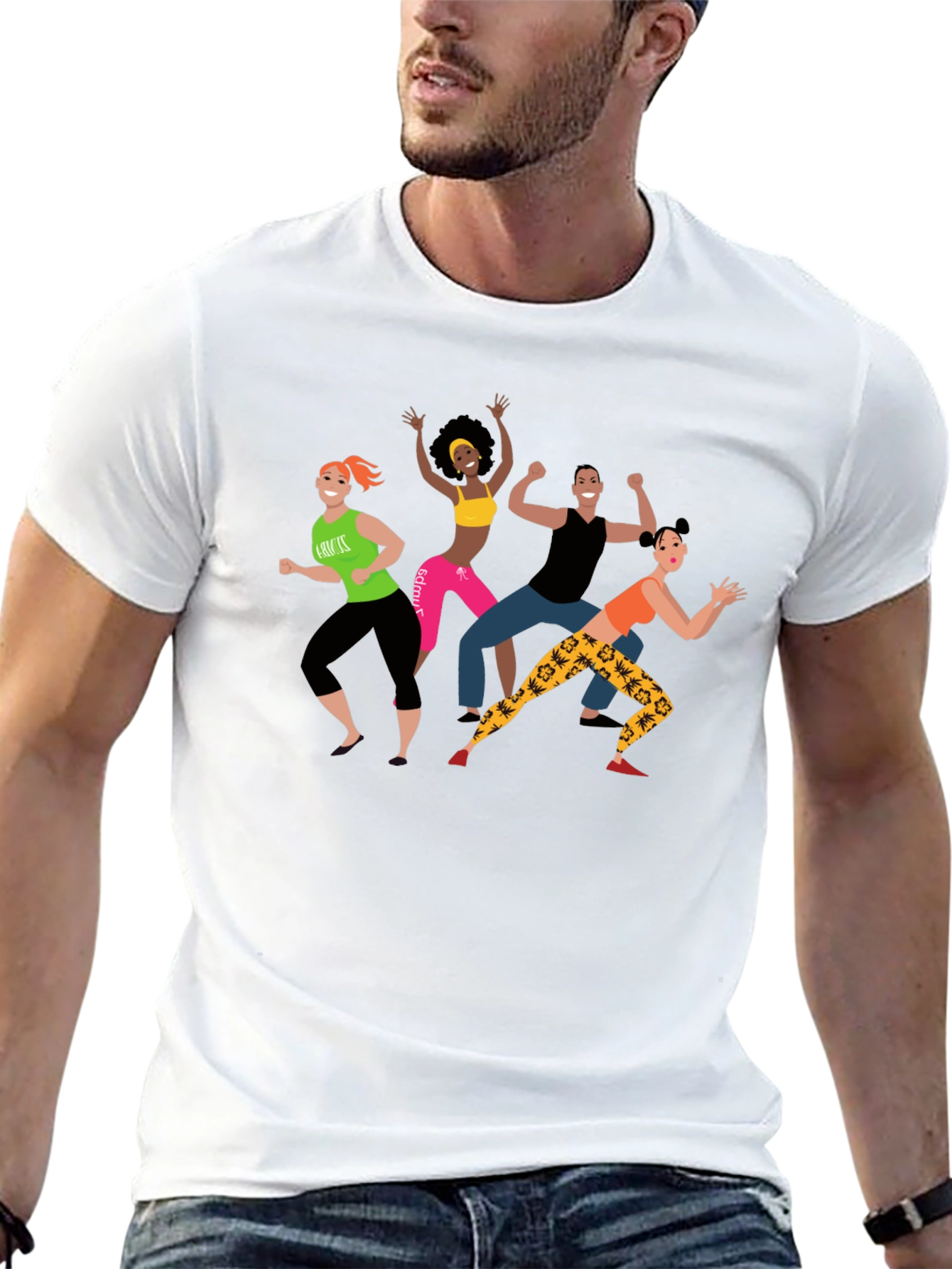 Fun Dance Group Graphic Black T-Shirt