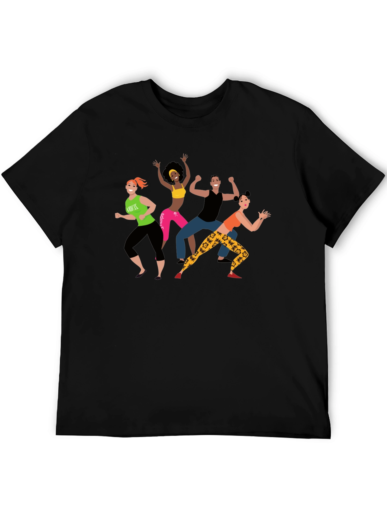 Fun Dance Group Graphic Black T-Shirt