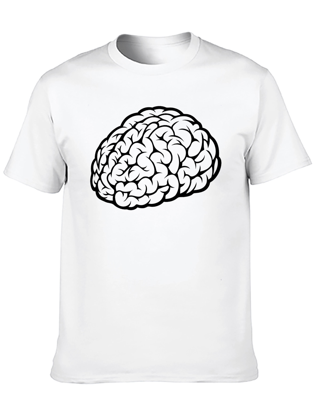 Brain Graphic Black T-Shirt - Smart & Stylish