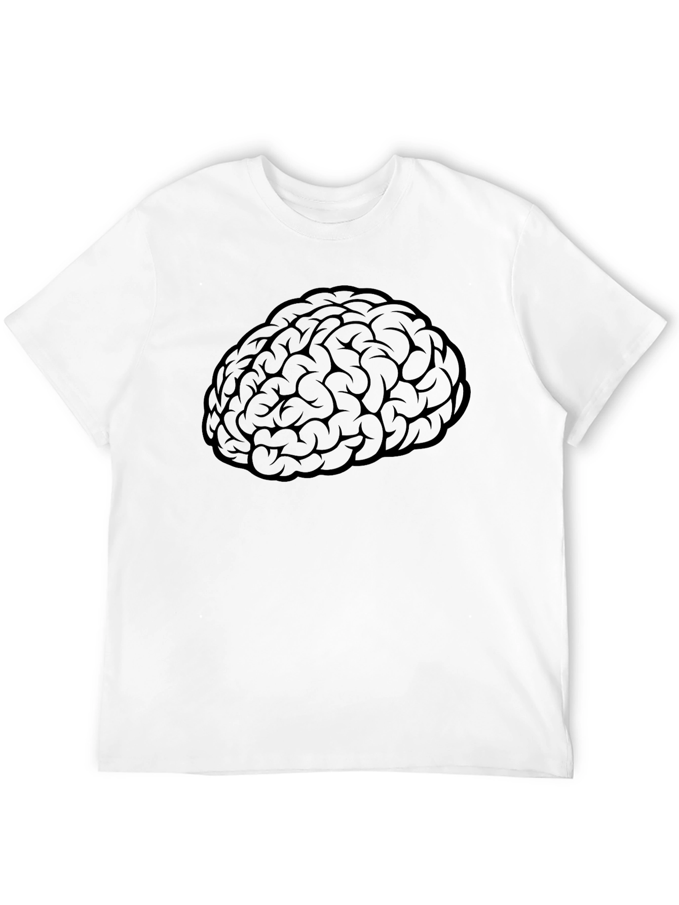 Brain Graphic Black T-Shirt - Smart & Stylish