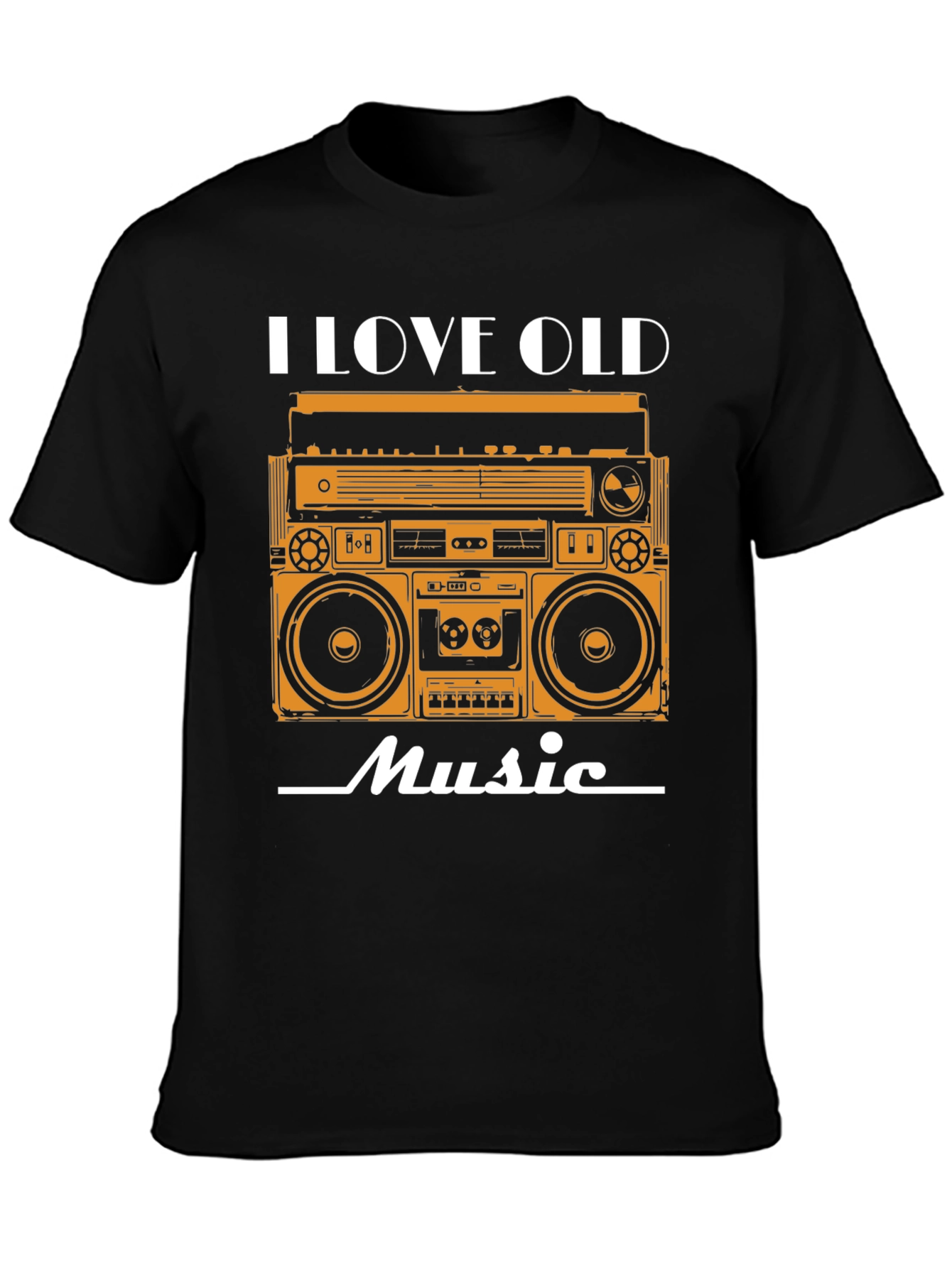 I Love Old Music Retro Boombox Graphic Tee