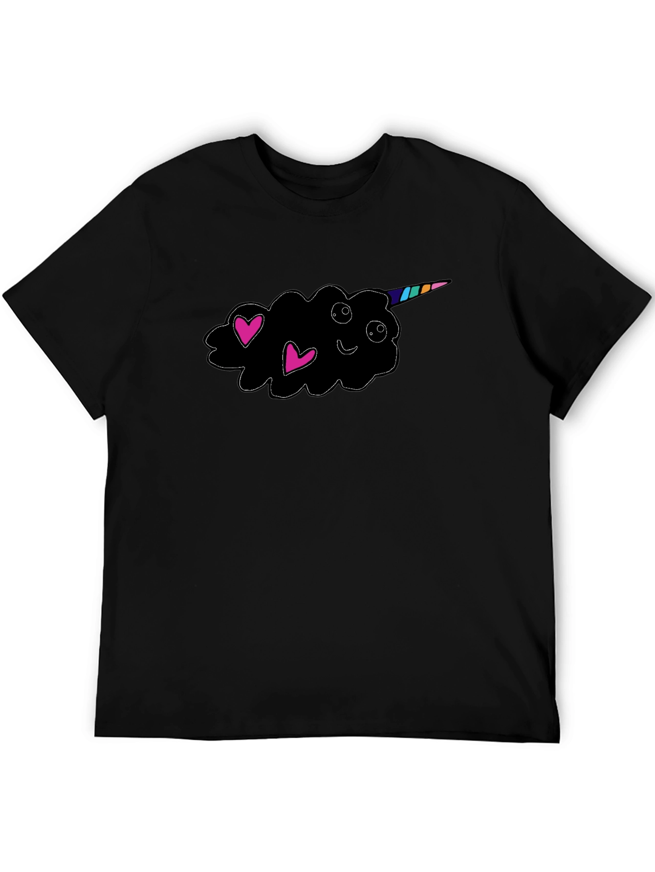 Unicorn Cloud Black T-Shirt